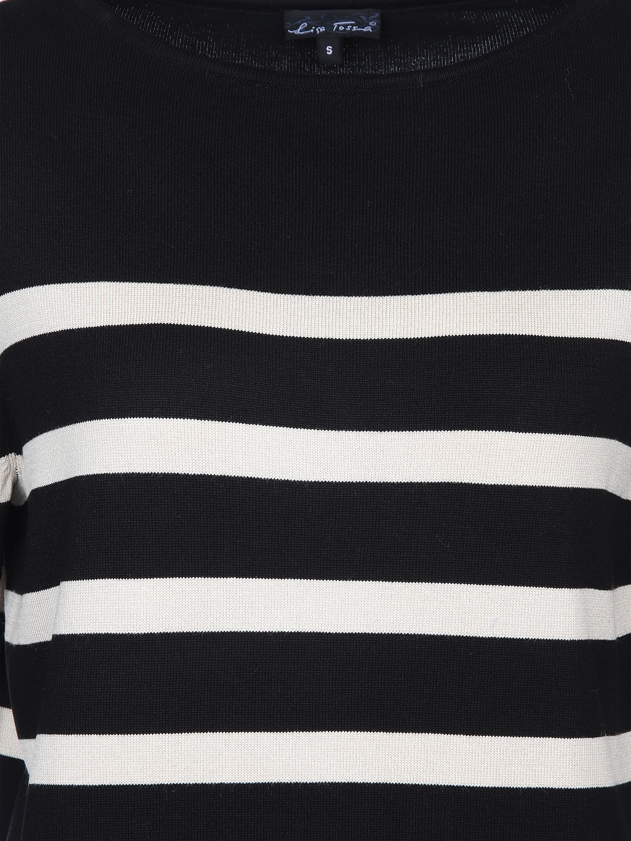 Lisa Tossa Da-Pullover m. Streifen Schwarz 905463 SCHWARZ 3