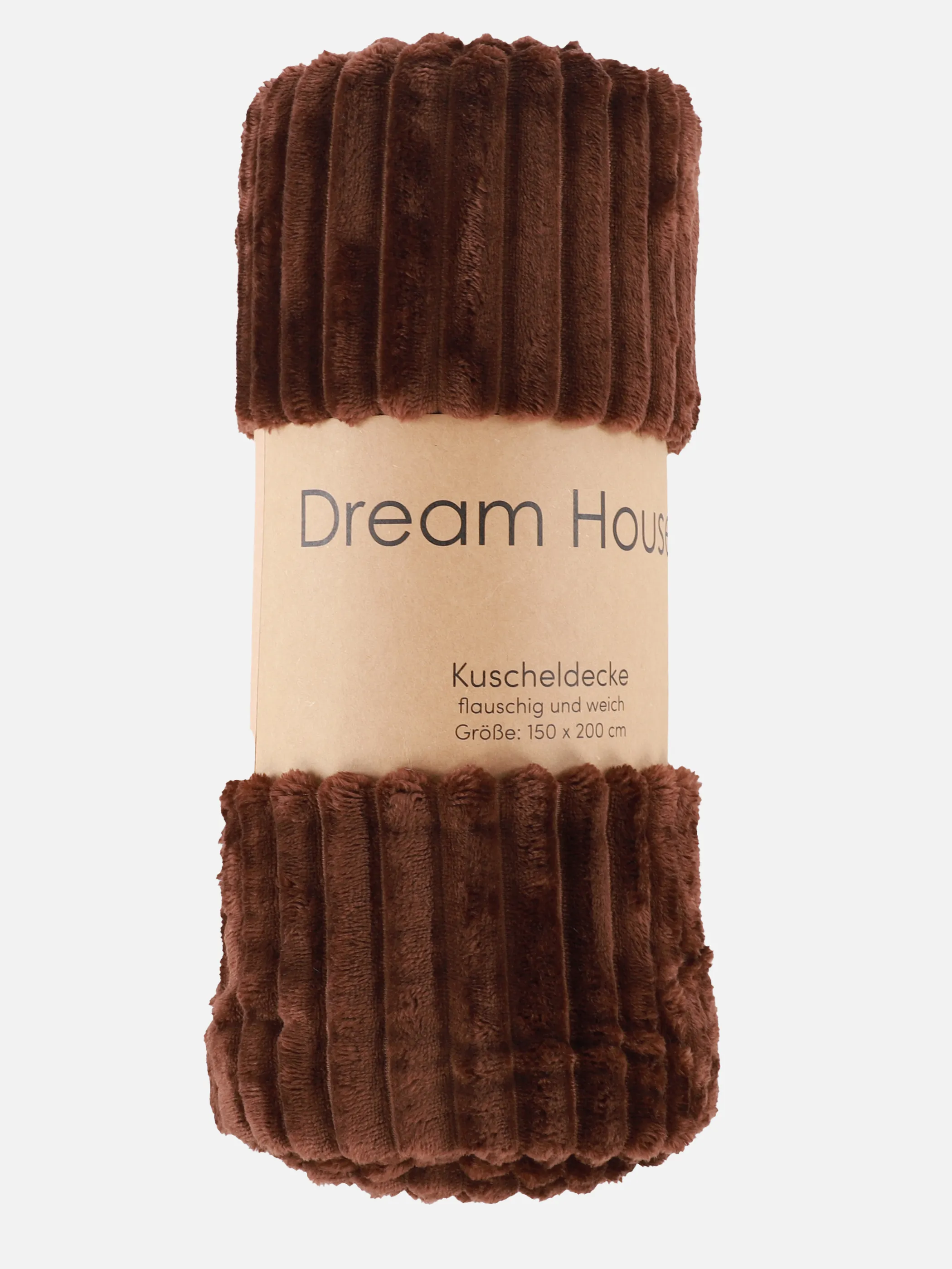 Dream House Wohndecke 150x200 Flanel Rib Braun 913177 COFFEE 2 Dream House Wohndecke 150x200 Flanel Rib Braun 913177 COFFEE 2