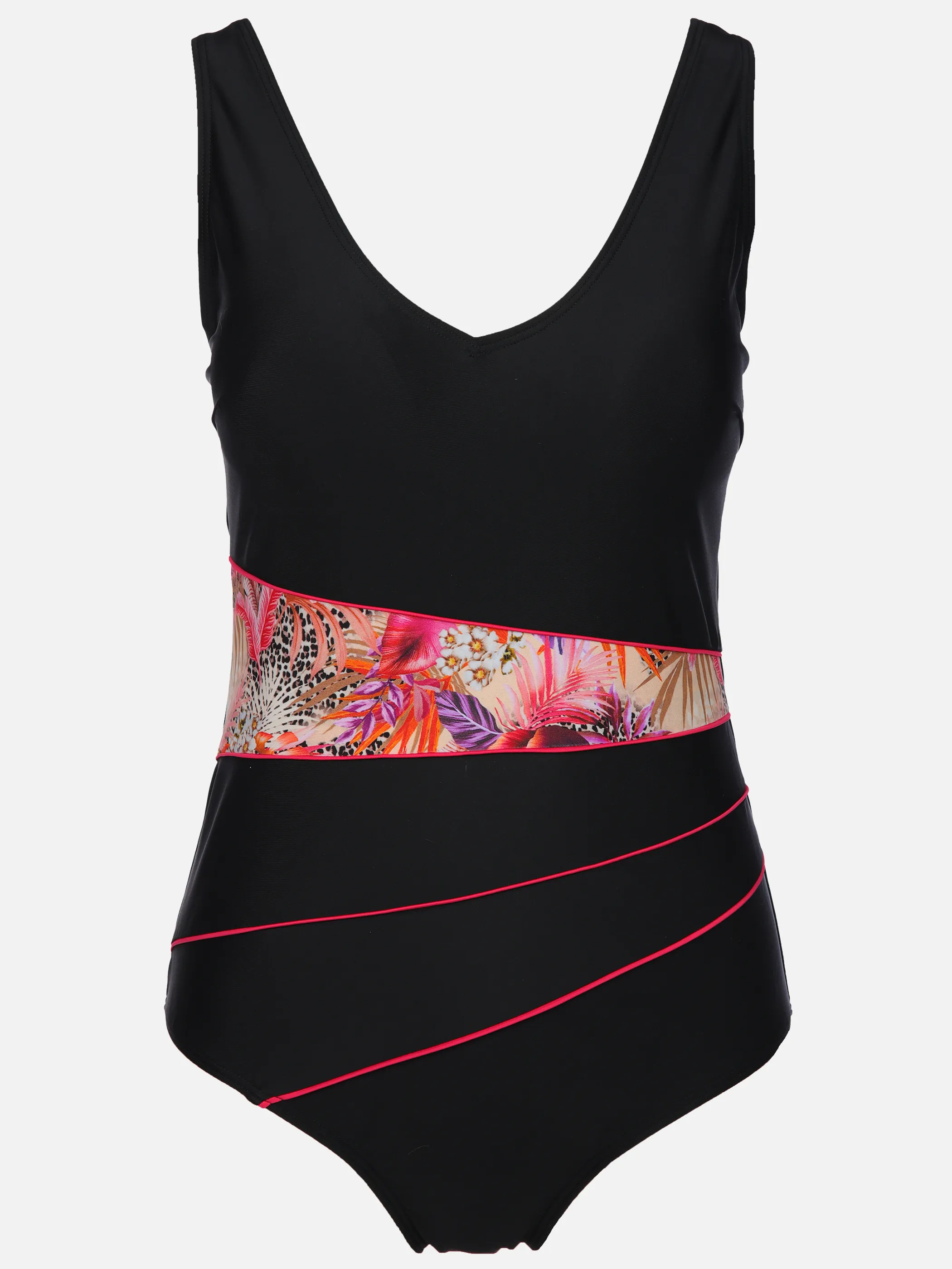 Grinario Sports Da-Badeanzug mit AOP Schwarz 906503 BLACK 1 Grinario Sports Da-Badeanzug mit AOP Schwarz 906503 BLACK 1