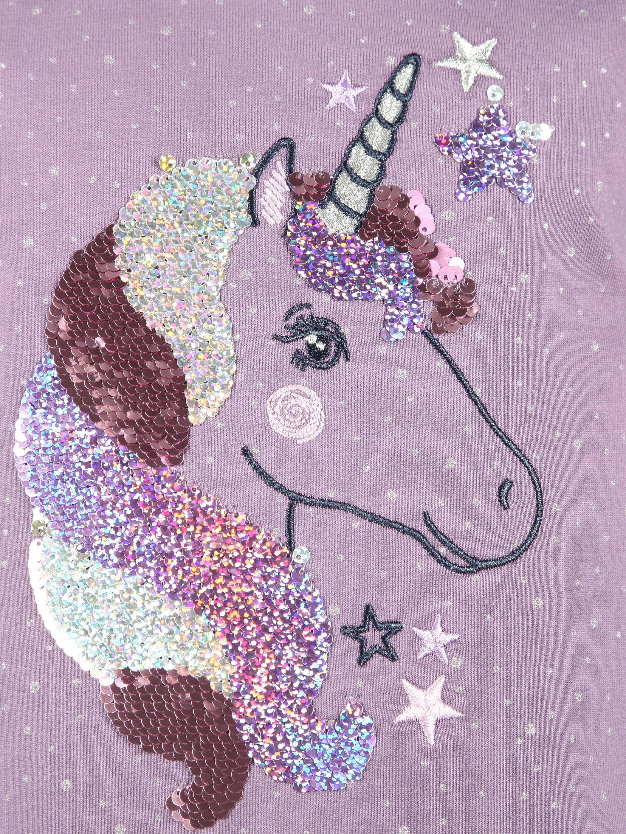 One Way KM Sweatshirt mit Einhorn Print in lila Lila 913470 LILA 3