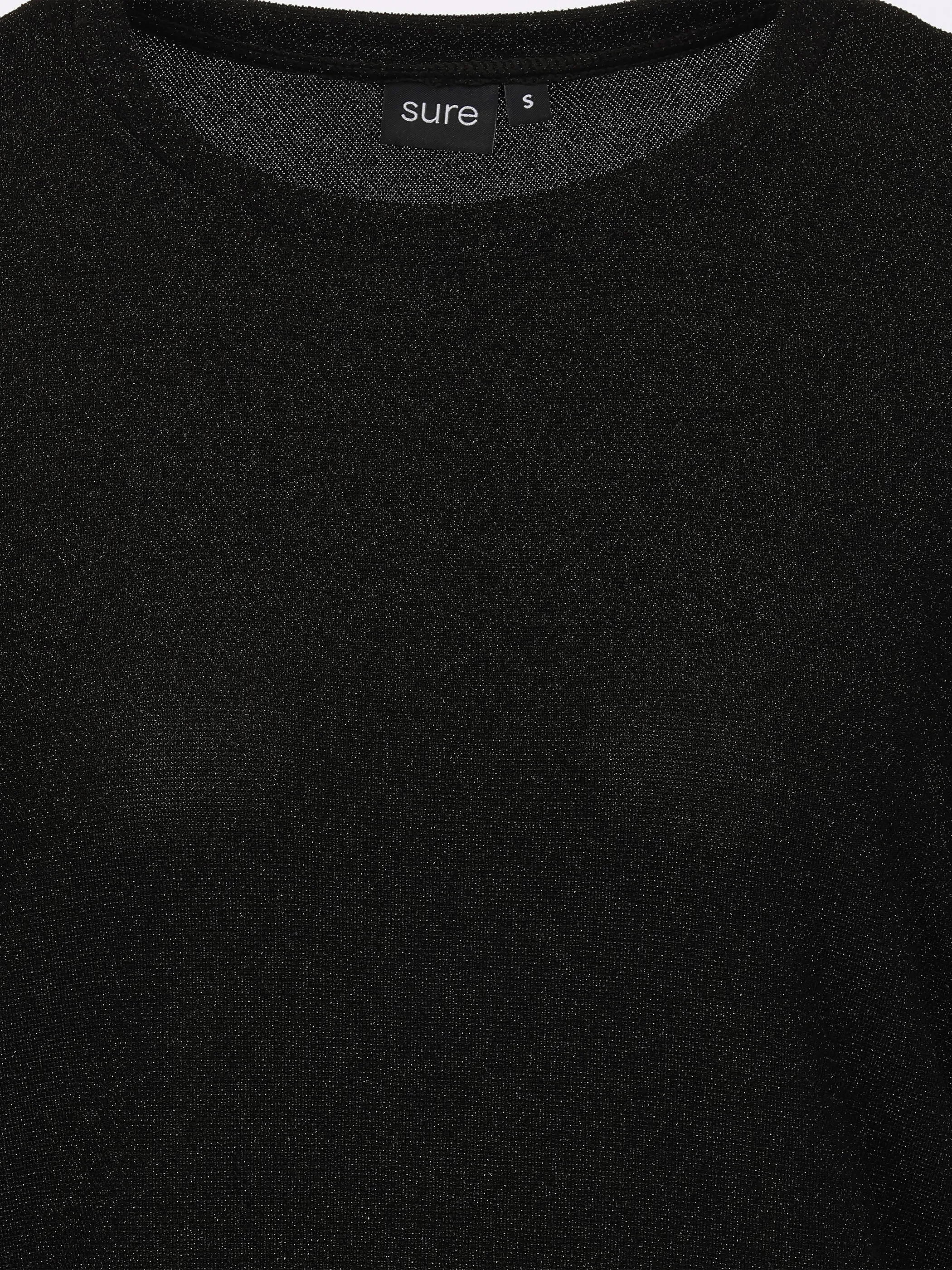 Sure Da-T-Shirt m. Lurex Schwarz 919547 BLACK 3