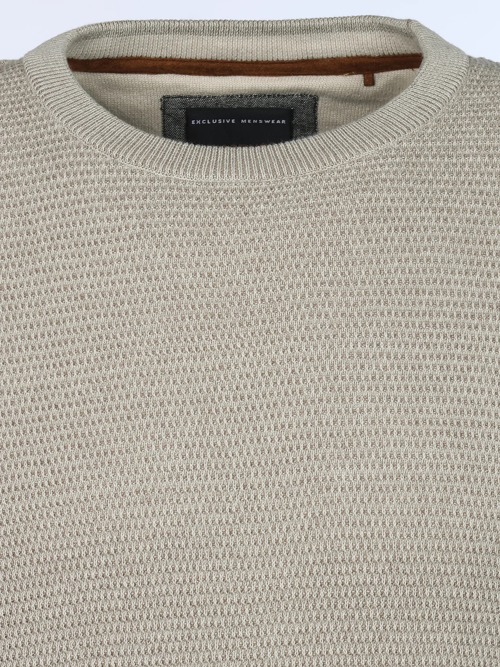 Jim Spencer He. Pullover waffle Beige 929622 STONE 3
