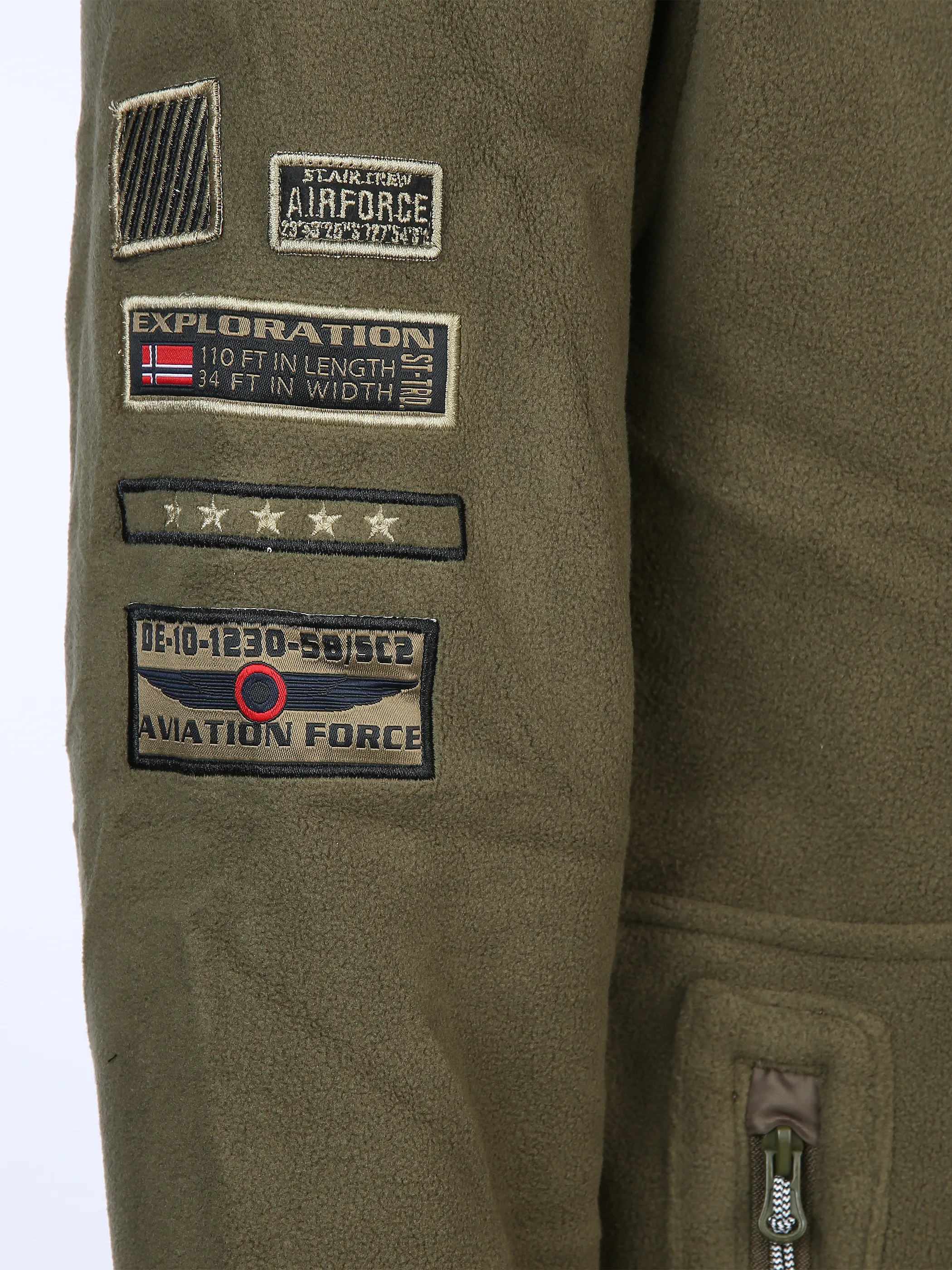 Southern Territory He. Fleecejacke Badges Oliv 900227 OLIVE 4 Southern Territory He. Fleecejacke Badges Oliv 900227 OLIVE 4