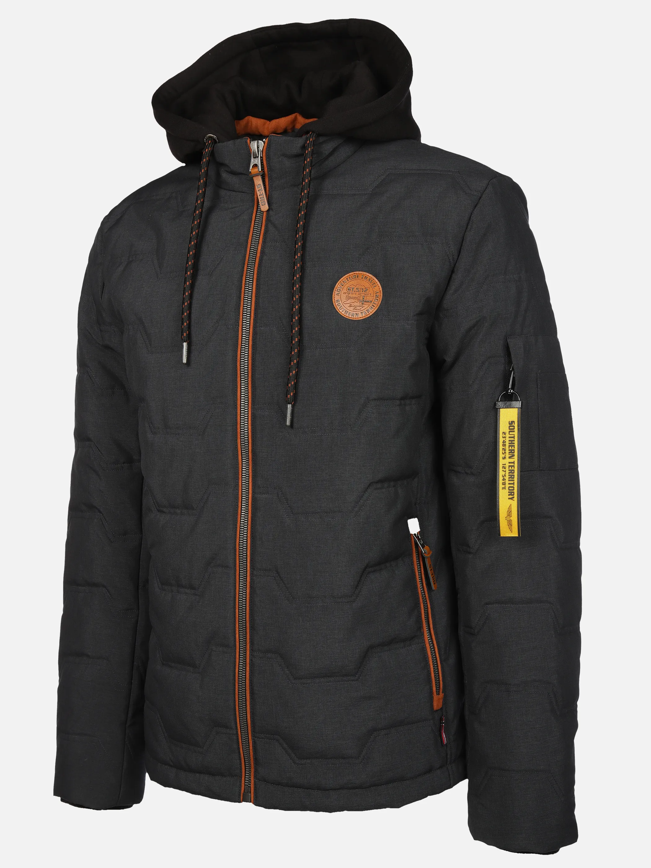 Southern Territory He. Steppjacke melange Schwarz 912700 BLACK 3