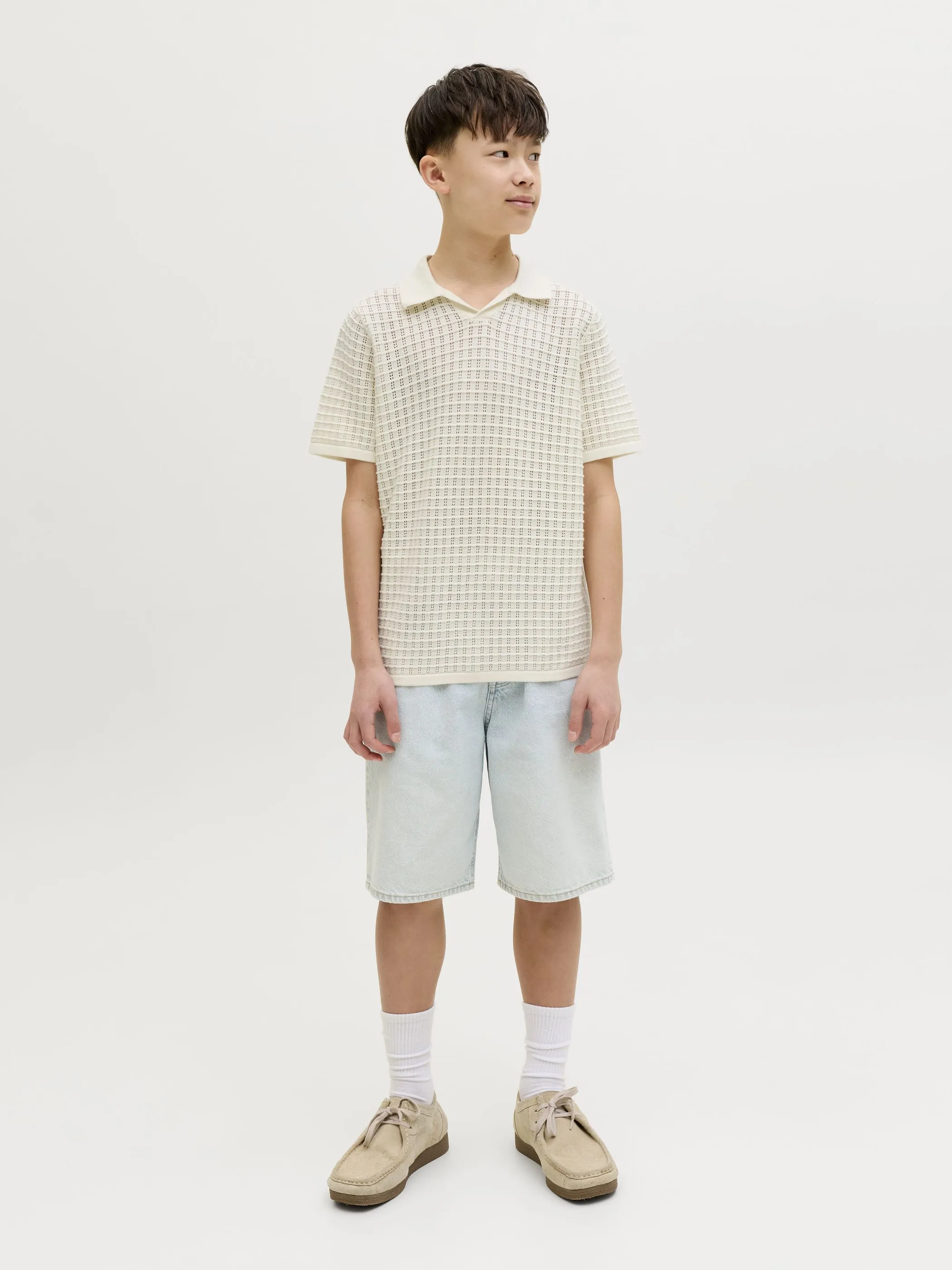 Jack&Jones Junior 12293059 JORNANTUCKET SPLIT NE Weiß 924466 296416 1