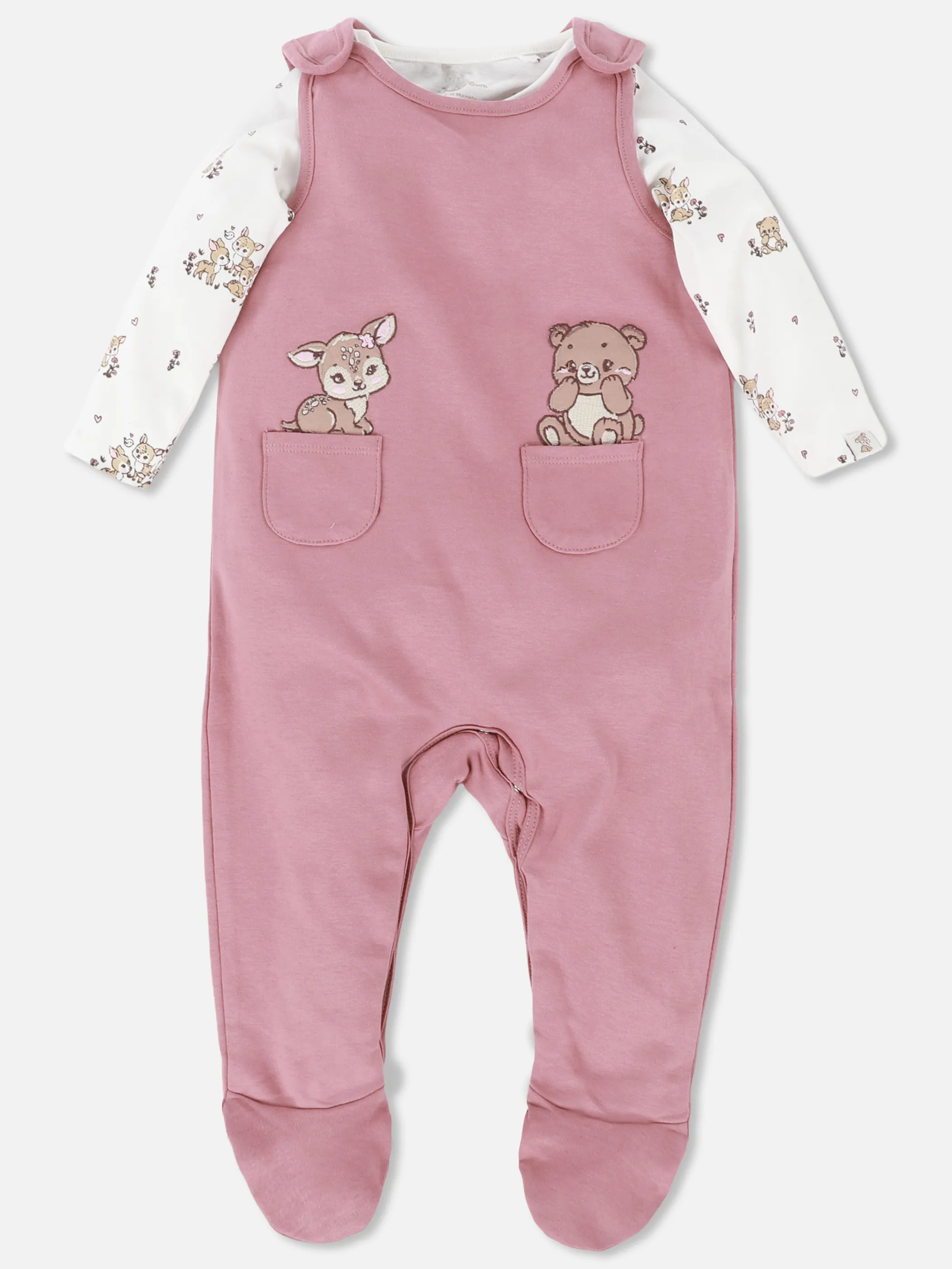 Bubble Gum BM Set Romper + Shirt rosa/weiß Rosa 930677 ROSA/WEIß 1