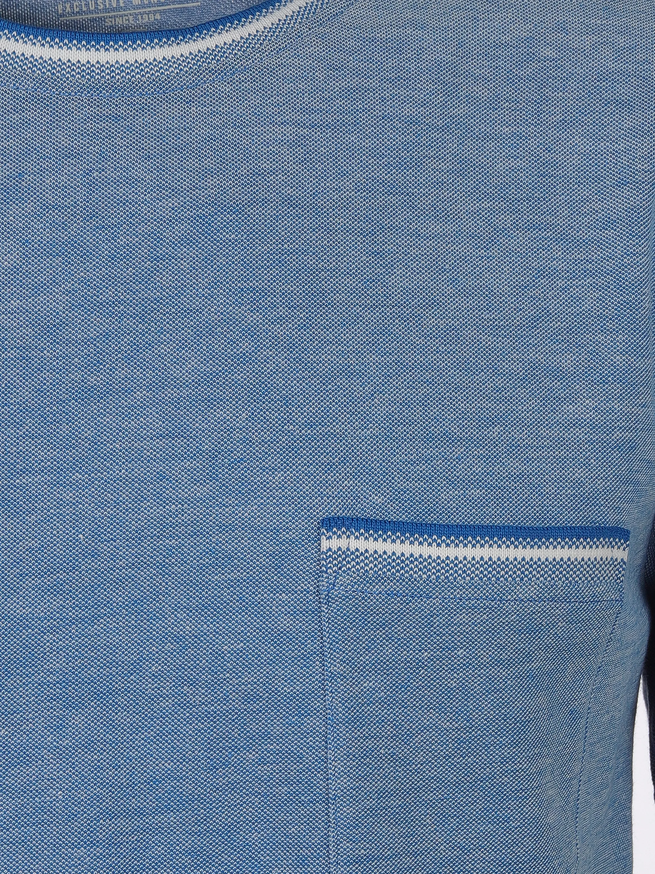 Jim Spencer He. T-Shirt 1/2 Arm twisted Blau 906257 BLUE 3 Jim Spencer He. T-Shirt 1/2 Arm twisted Blau 906257 BLUE 3