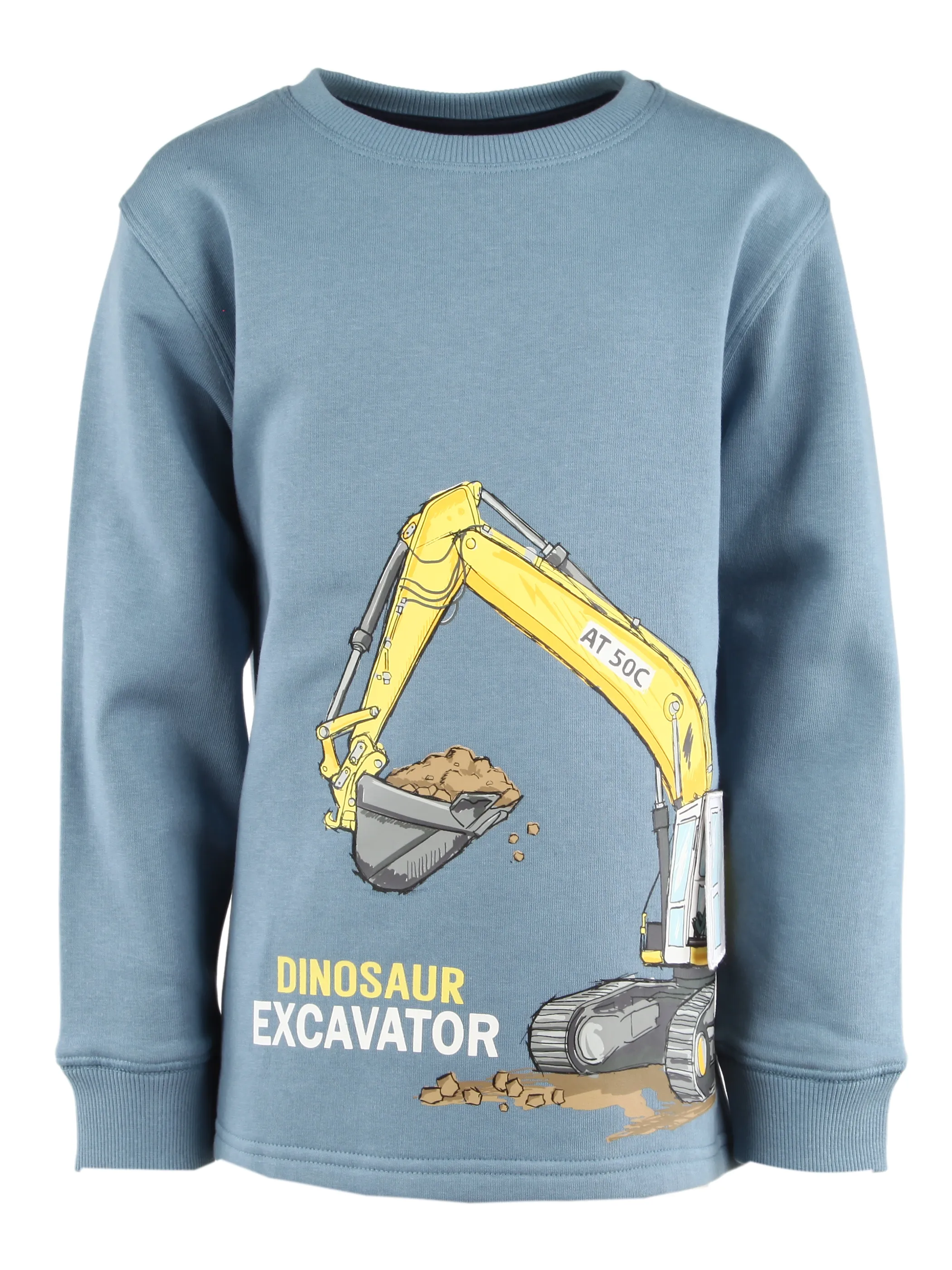 One Way KJ Sweatshirt blau mit Bager FrontPrint Blau 930026 BLUESHADOW 1