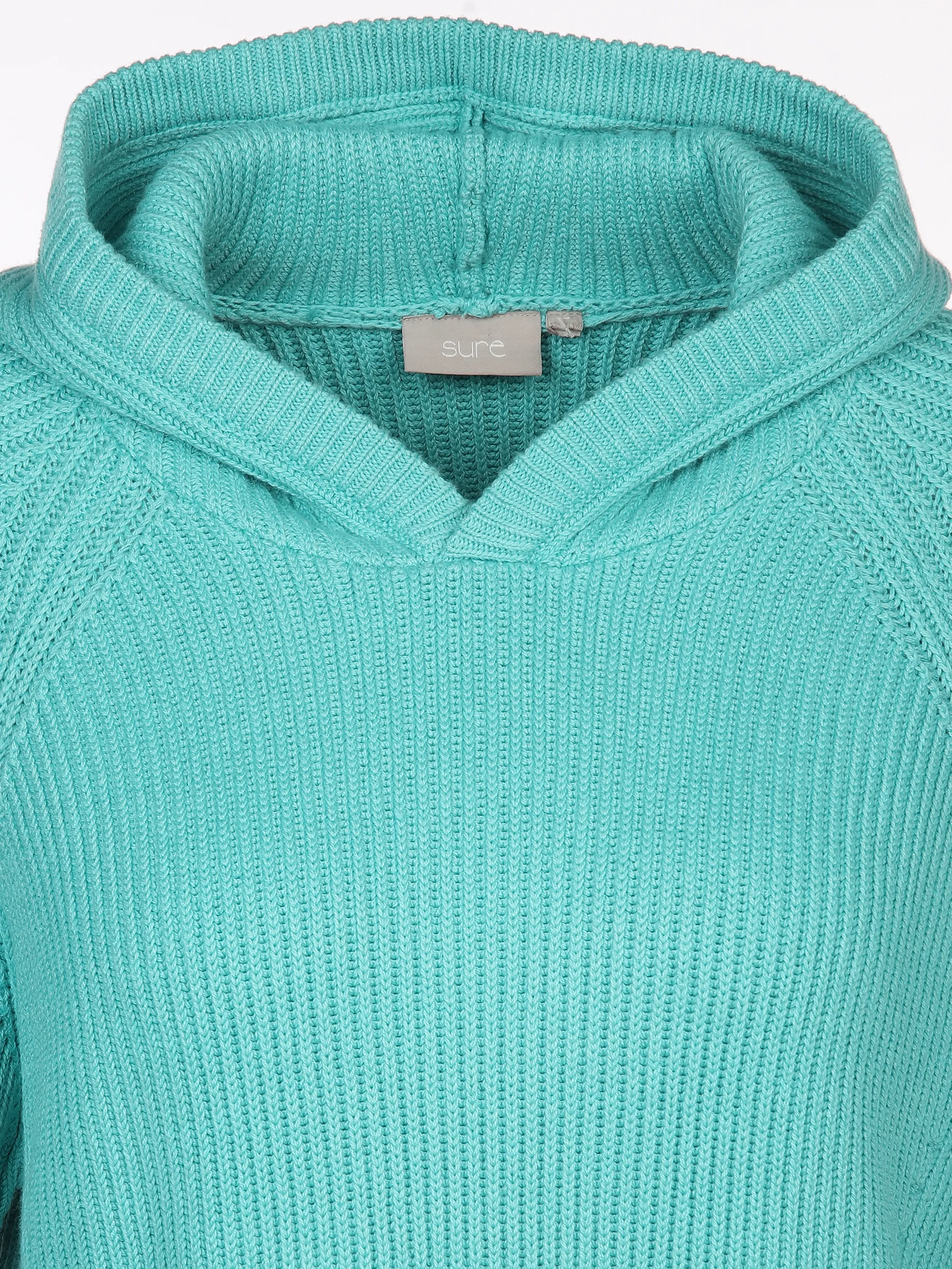 Sure Da-Pullover m. Kapuze Türkis 896765 AQUA 3 Sure Da-Pullover m. Kapuze Türkis 896765 AQUA 3