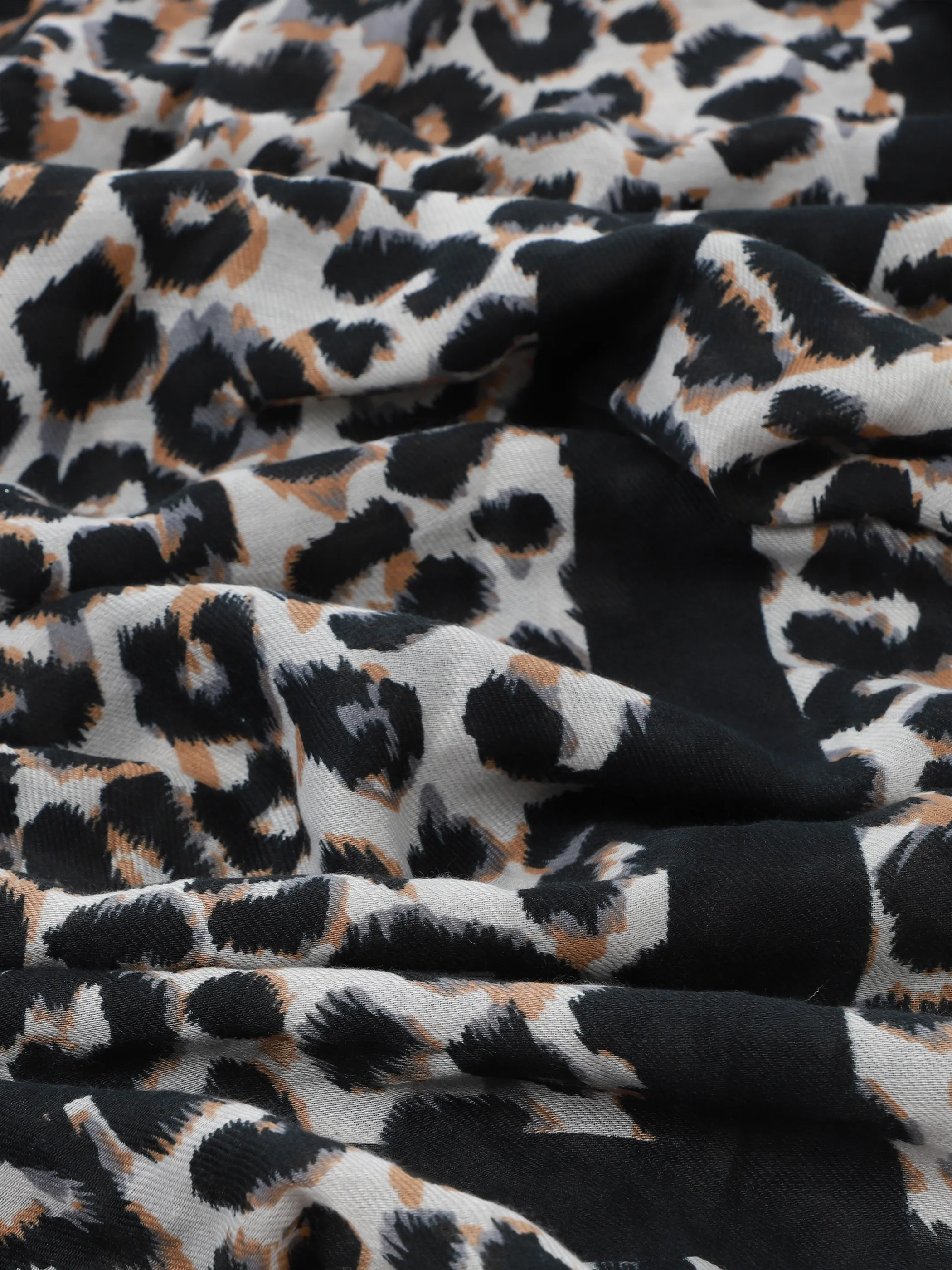Sure Da-Schal m. Leo Print Beige 933329 BE 2