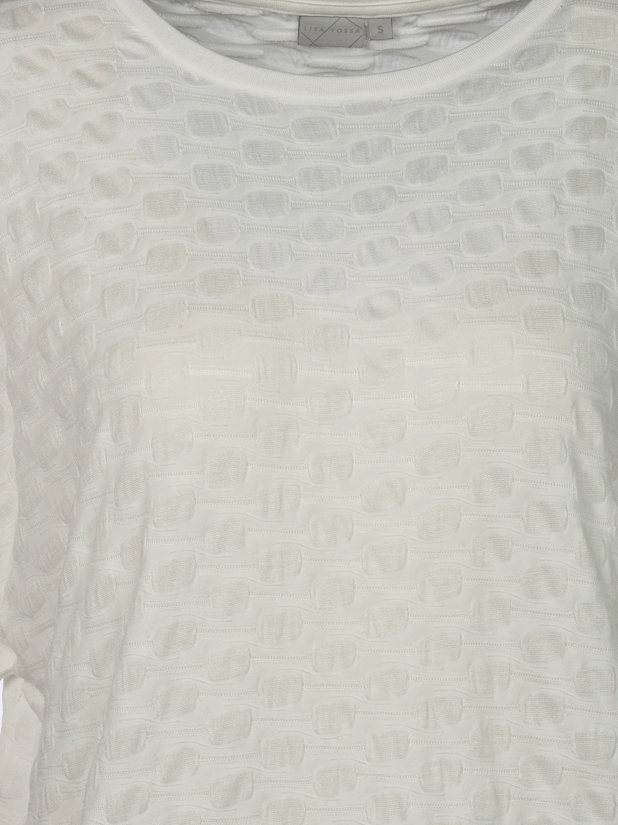 Lisa Tossa Da-Jacquard-T-Shirt Weiß 922078 WHITE 3