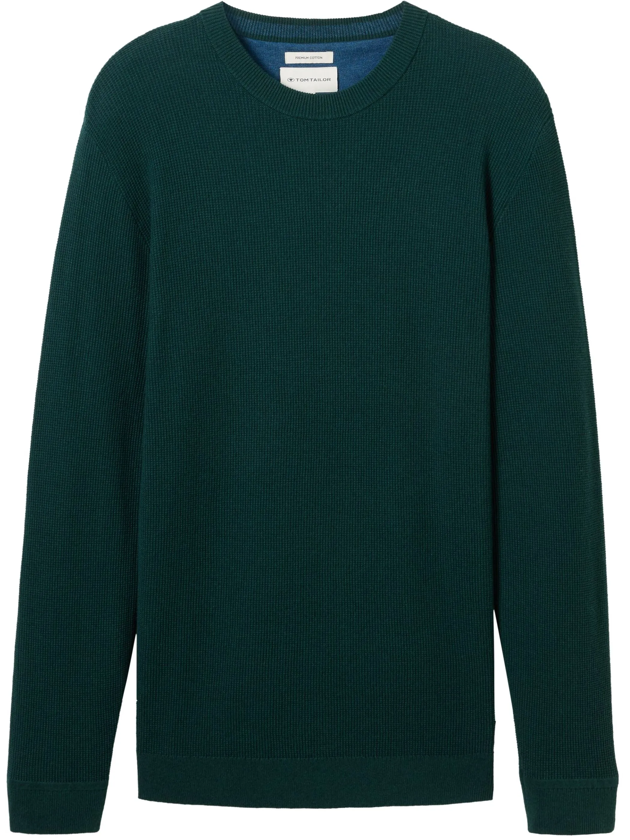 Tom Tailor 1042453 NOS structured crewneck knit Grün 898700 36296 1