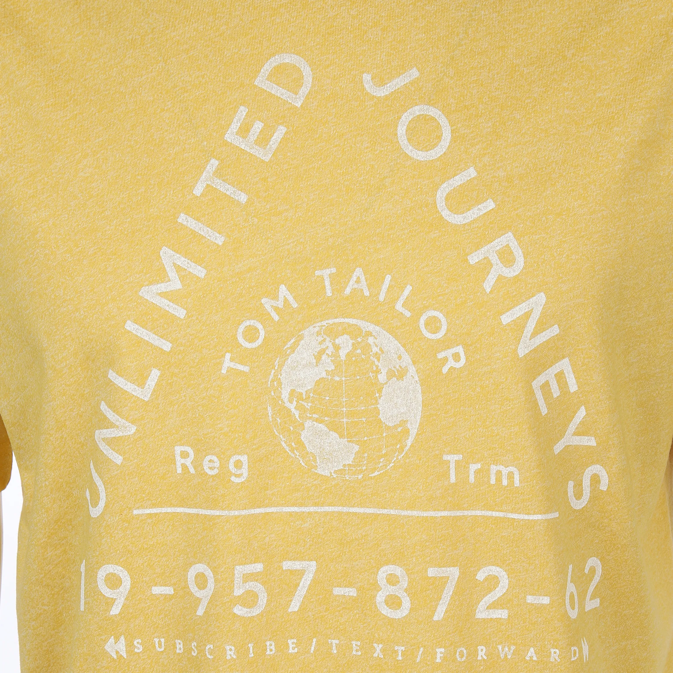 Tom Tailor 1039644 printed crewneck t-shirt Gelb 887469 34211 3 Tom Tailor 1039644 printed crewneck t-shirt Gelb 887469 34211 3