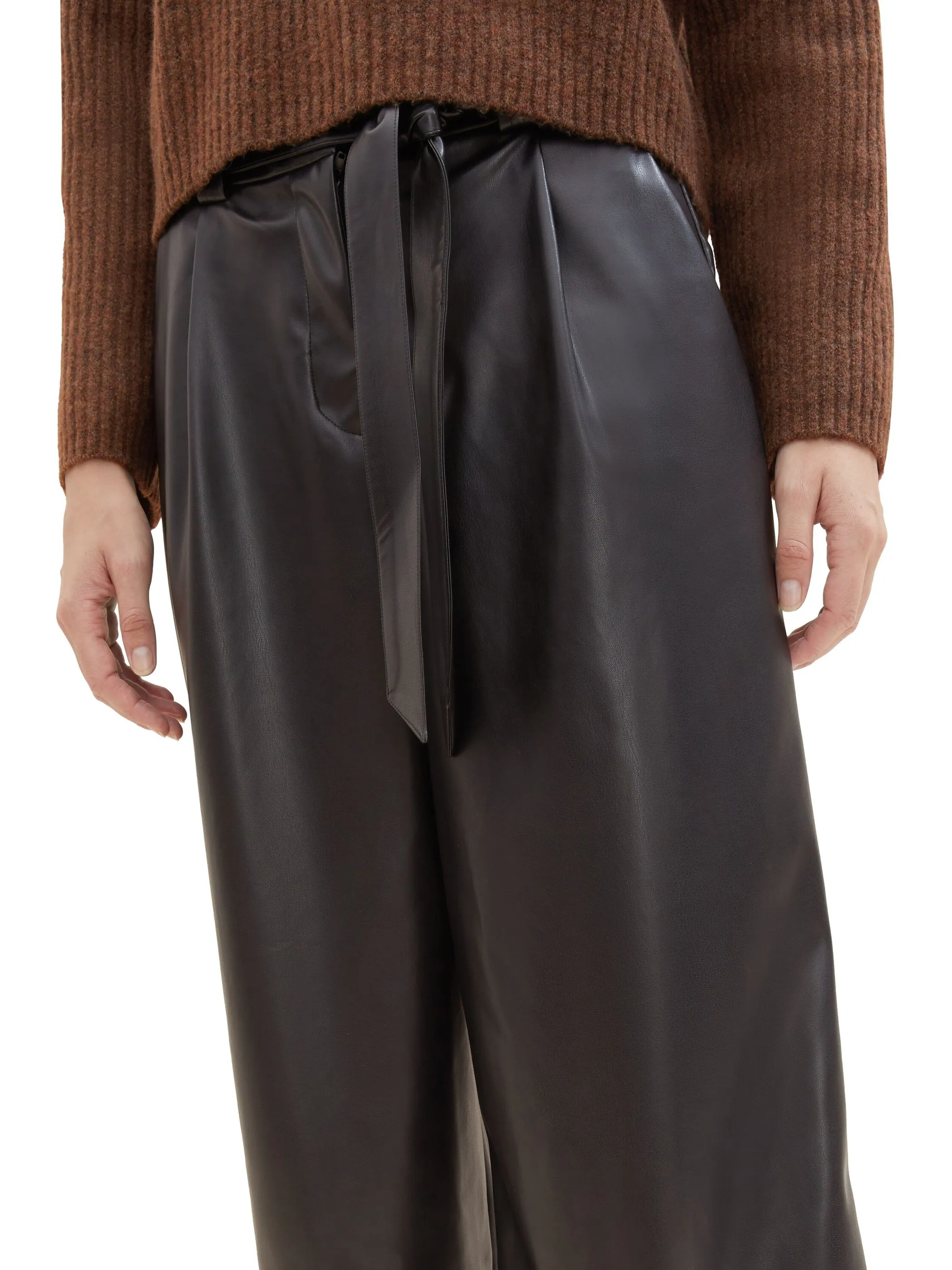Tom Tailor 1039603 pants culotte PU Schwarz 887463 14482 3 Tom Tailor 1039603 pants culotte PU Schwarz 887463 14482 3