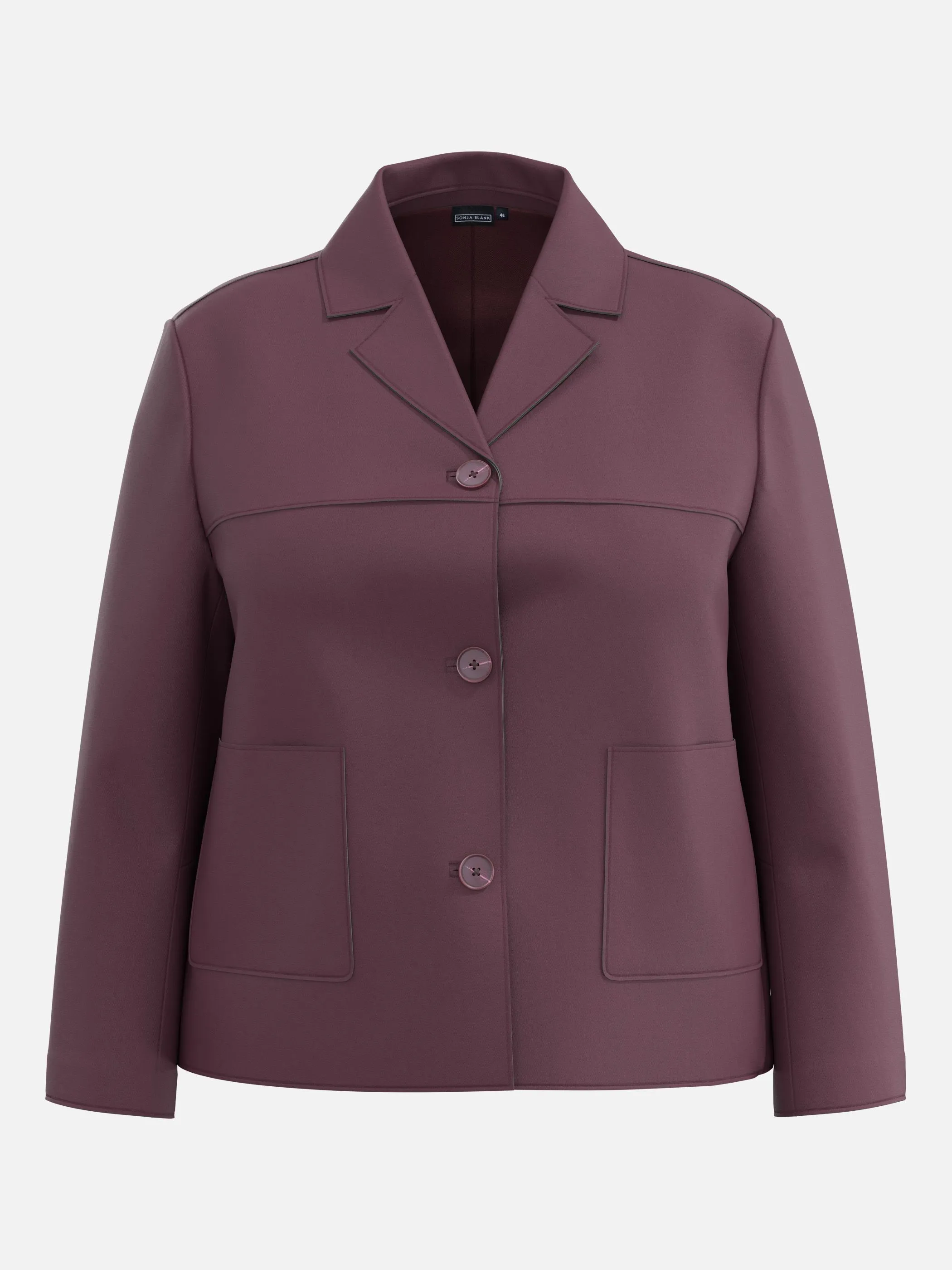 Sonja Blank Da-gr.Gr. PU-Jacke Rot 930005 AUBERGINE 4