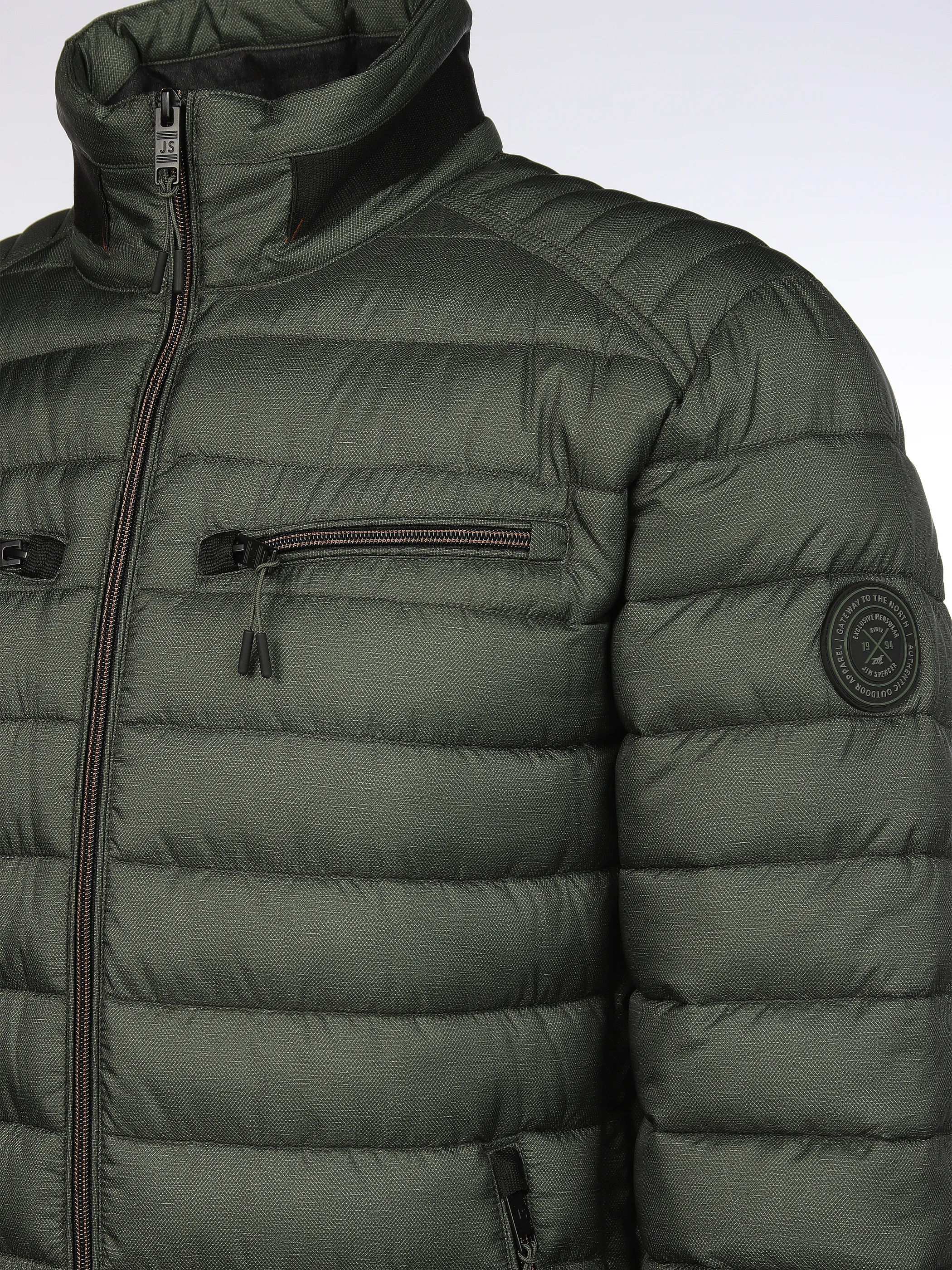 Jim Spencer He. Steppjacke melange Oliv 912655 KHAKI 4 Jim Spencer He. Steppjacke melange Oliv 912655 KHAKI 4