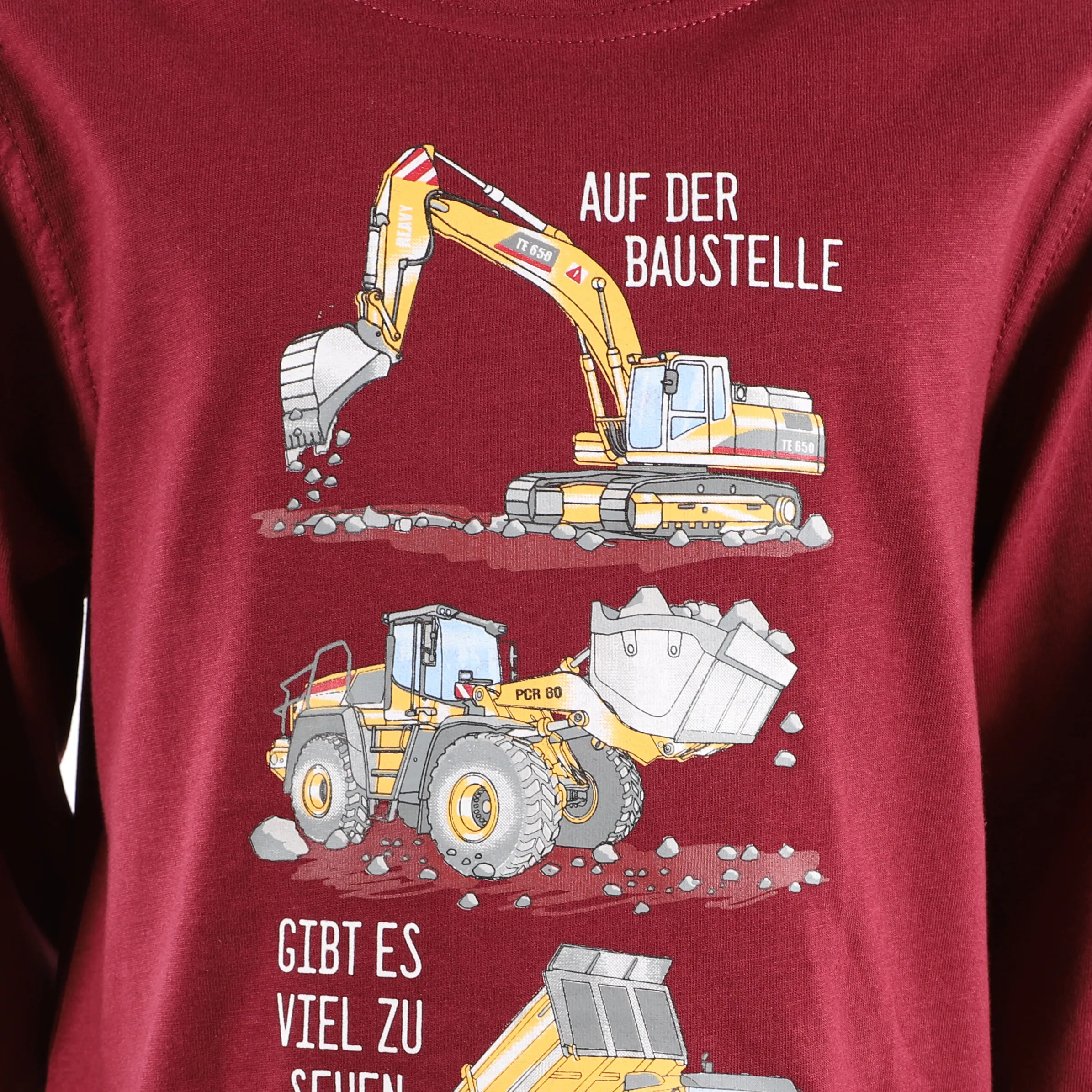 Stop + Go KJ Longsleeve Shirt in borderaux Bagger Drucke Rot 881619 BORDEAUX 3