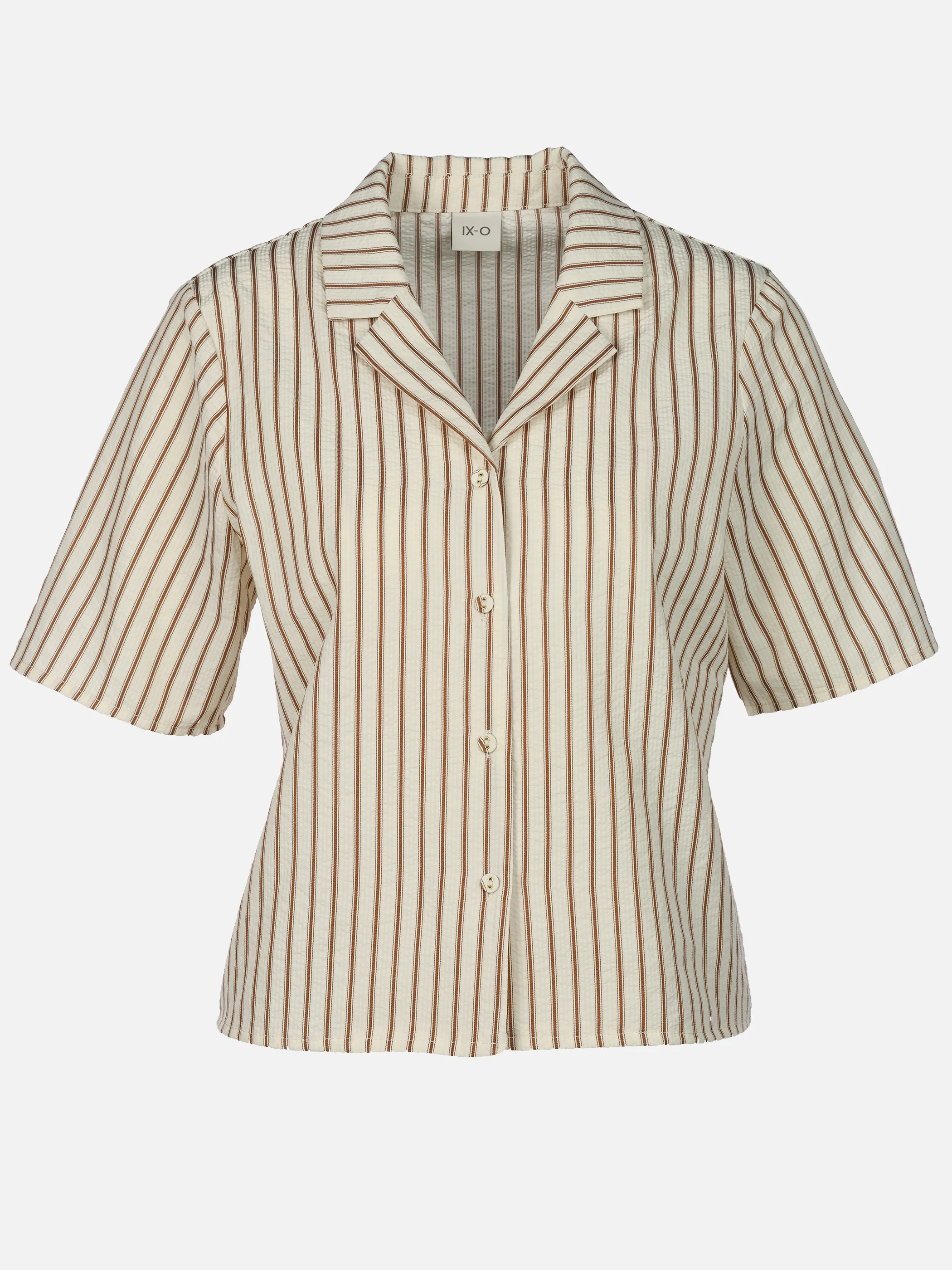 IX-O YF Ladies Blouse with stripes Braun 923135 BRAUN 1