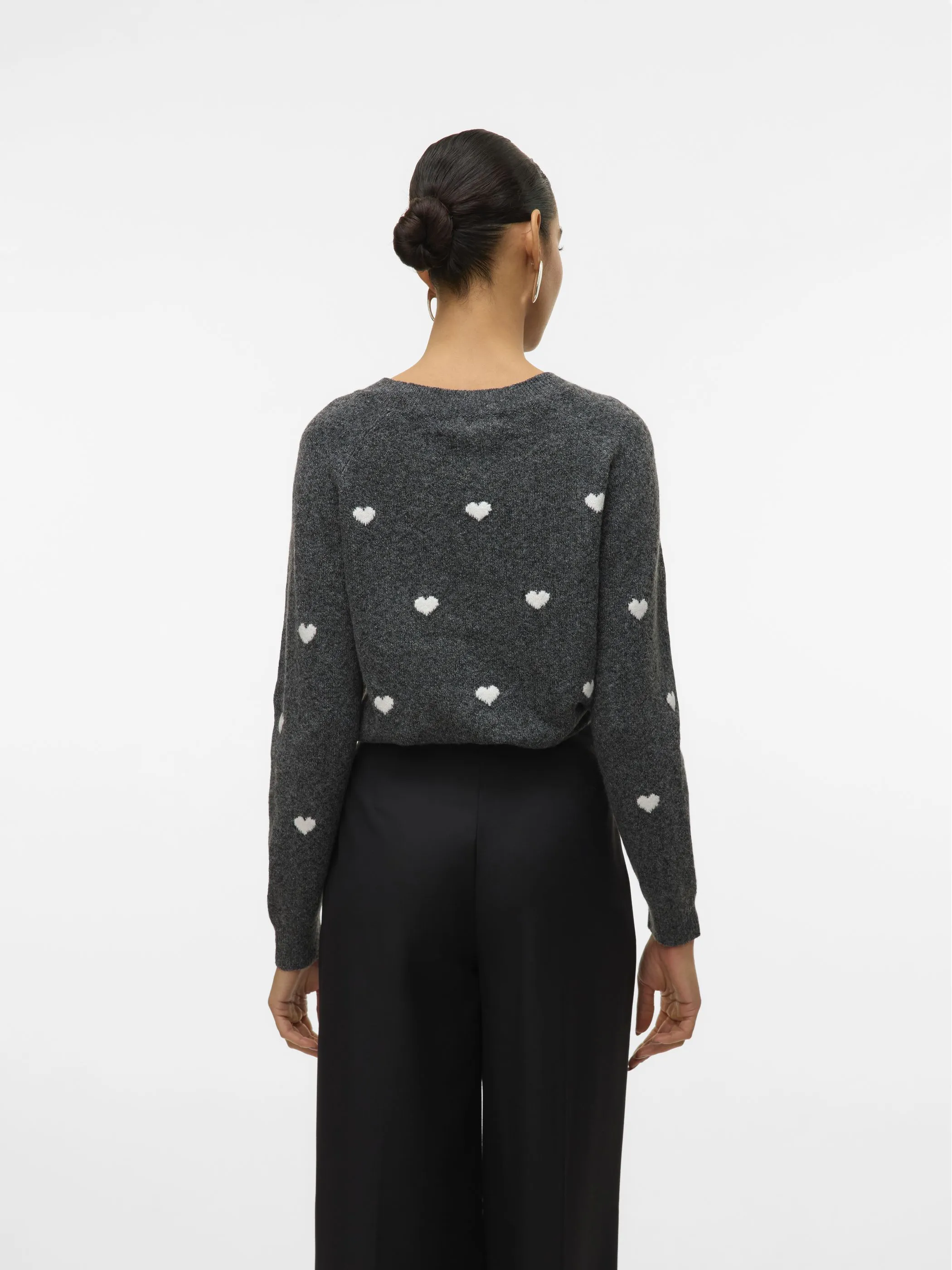 Vero Moda 10330790 VMDOFFY INTARSIA LS O Grau 913125 178996001 2