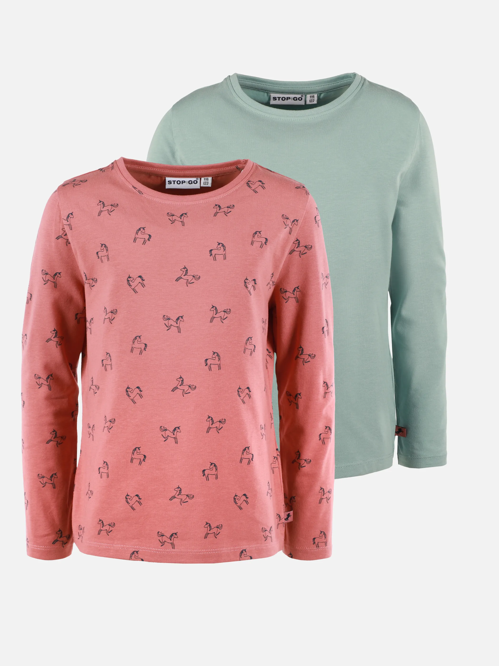 Stop + Go Kinder Mädchen 2er Pack Longsleeve in rosa + blau Rosa 898719 ROSA GEM. 1 Stop + Go Kinder Mädchen 2er Pack Longsleeve in rosa + blau Rosa 898719 ROSA GEM. 1