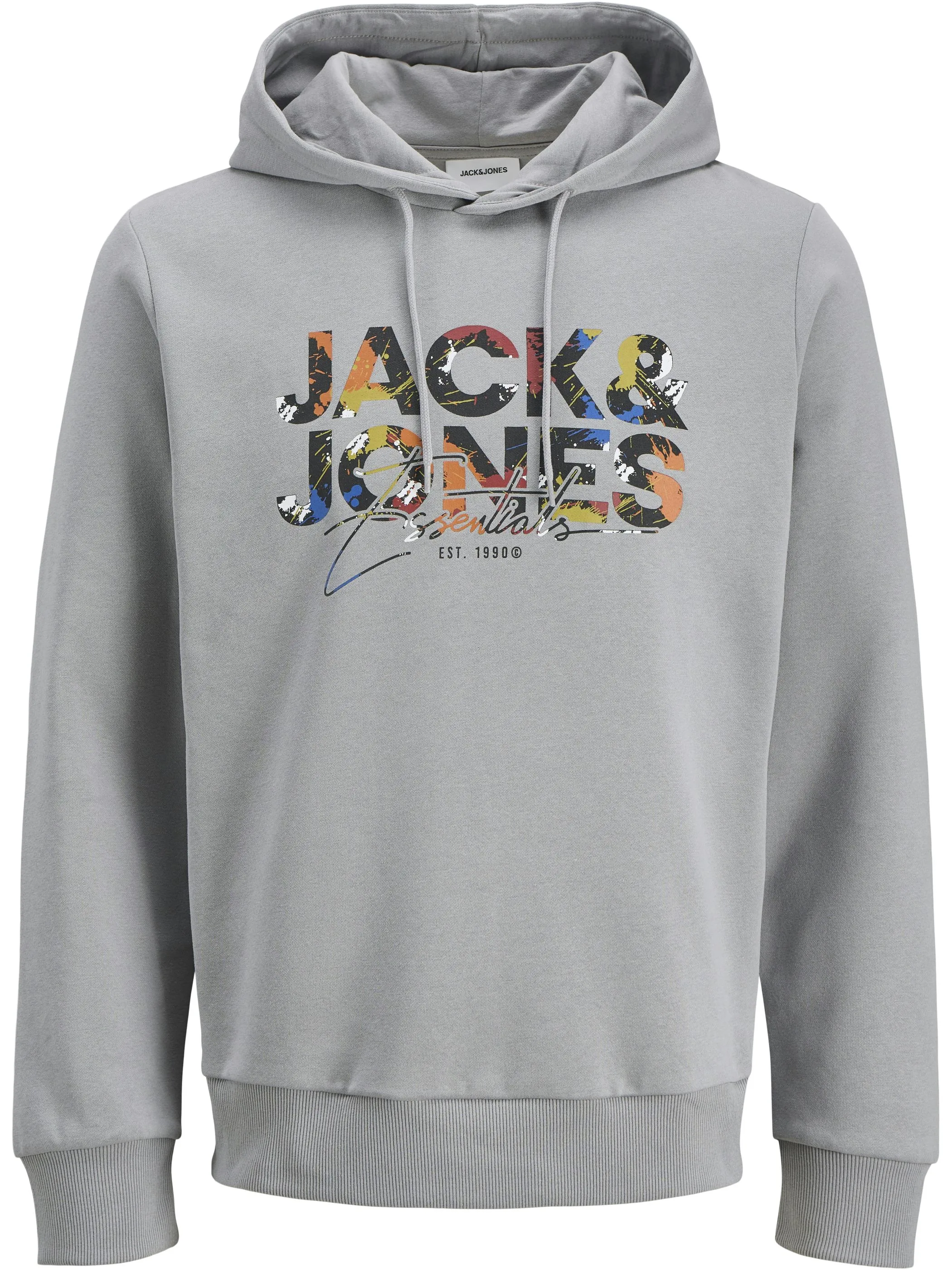 Jack Jones 12279119 JJGEPLAS SWEAT HOOD Grau 913159 278262 1