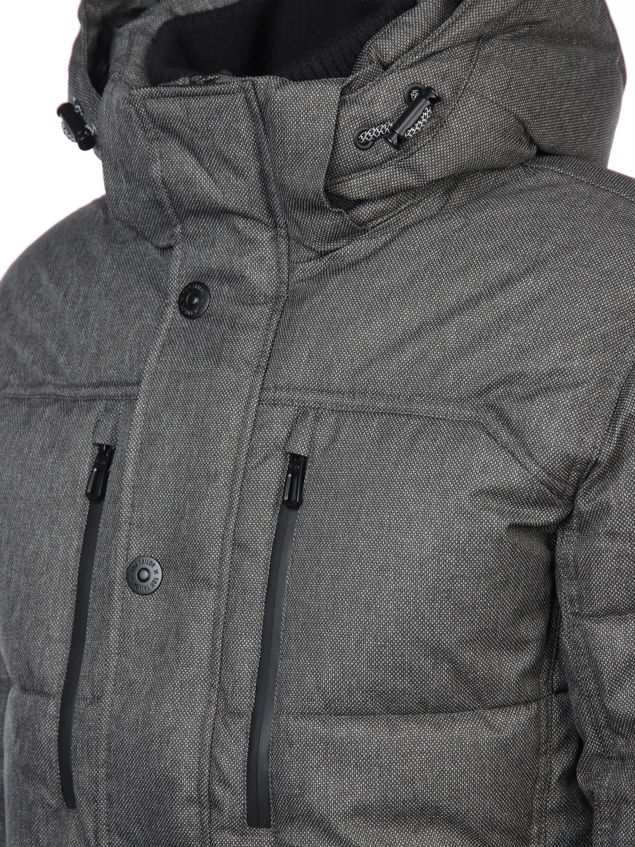 Tom Tailor 1038935 puffer jacket with hood Grau 884260 28007 4 Tom Tailor 1038935 puffer jacket with hood Grau 884260 28007 4
