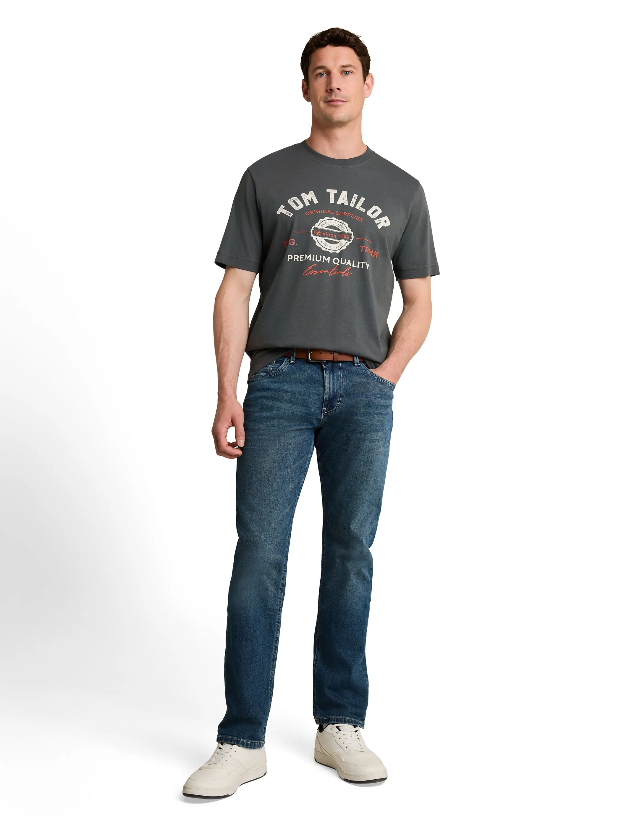 Tom Tailor 1037735 NOS logo tee Grau 884276 14406 1