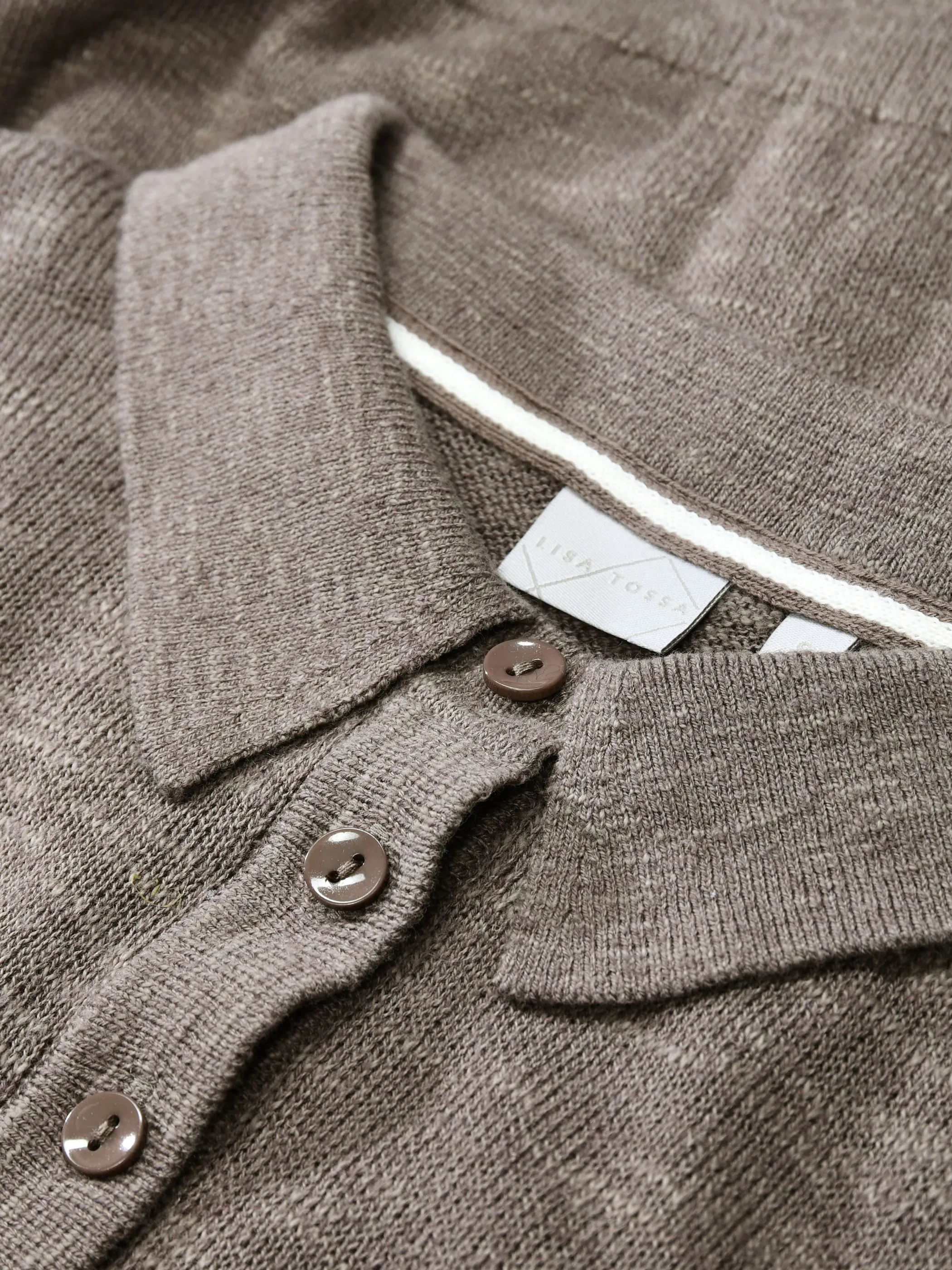 Lisa Tossa Da-Poloshirt mit Leinen Braun 925000 744 3