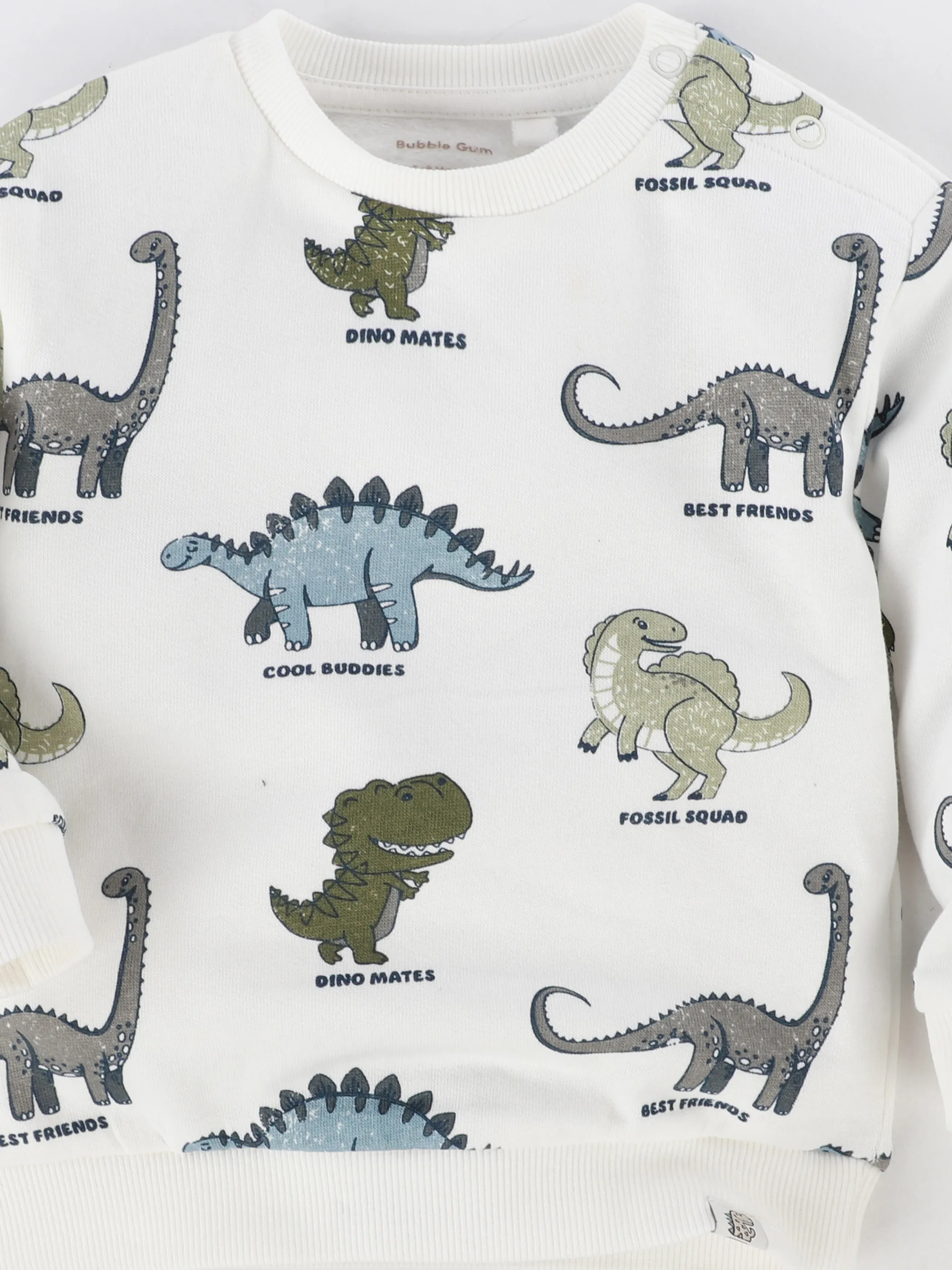 Bubble Gum BJ 2pcs Pack Sweatshirt mit Dino AOP/Dino Print Weiß 915227 WEIß/GRÜN 4