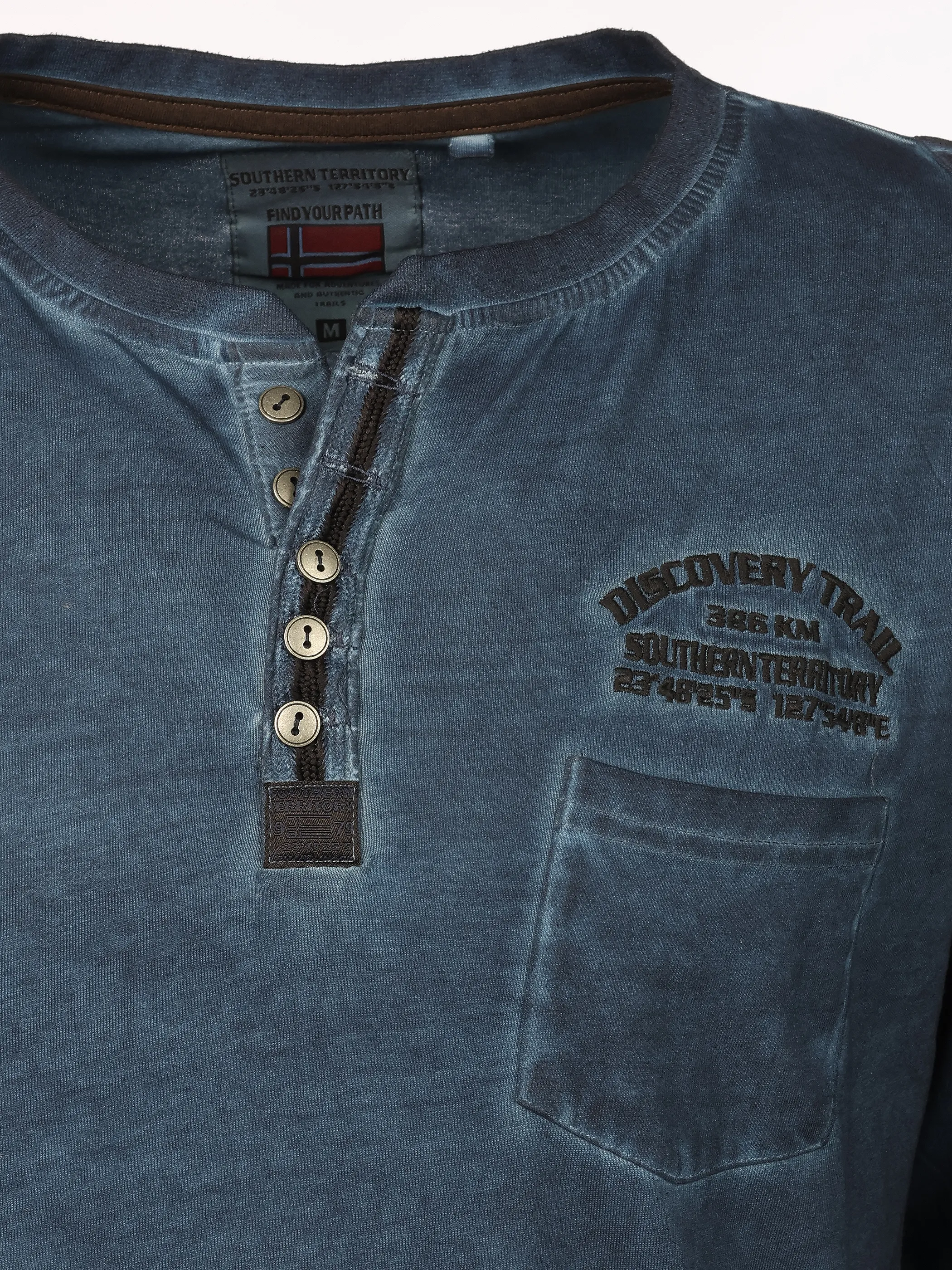 Southern Territory He. Henleyshirt 1/1 Arm washer Marine 918374 NAVY 3