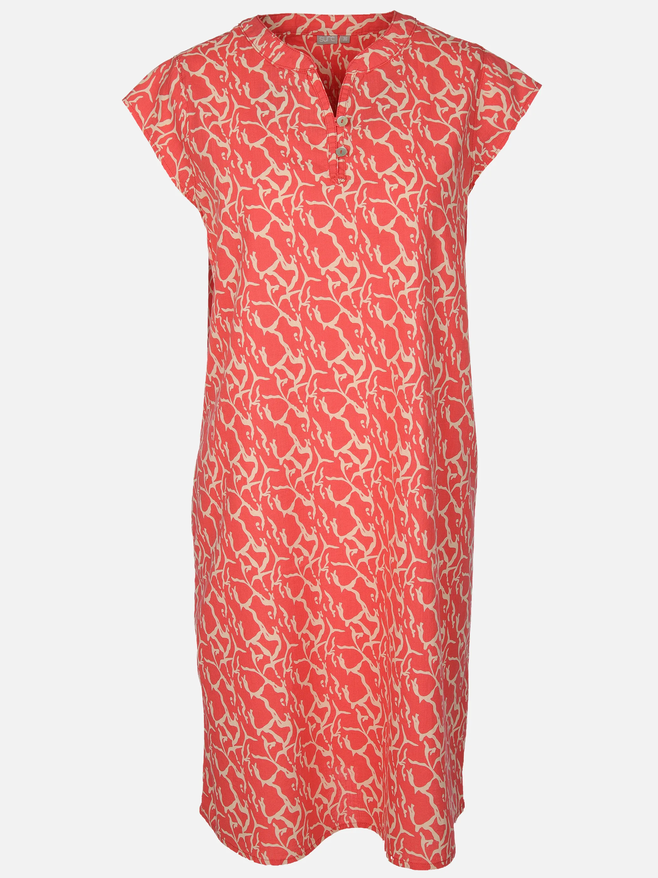 Sure Da-Kleid m. Print Orange 905694 KORALLE 1