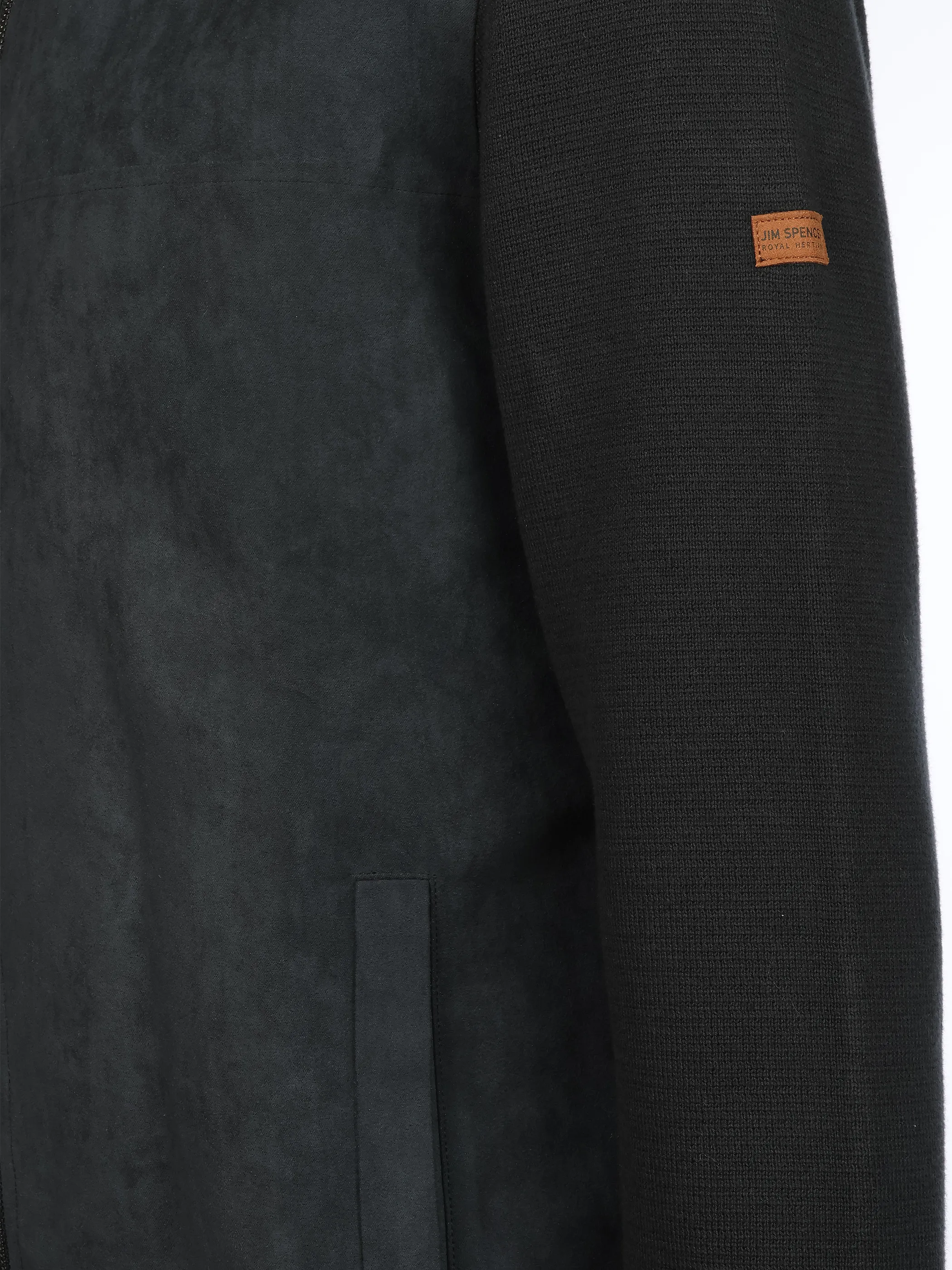Jim Spencer He. Strickjacke Velour Blau 929627 NAVY 3