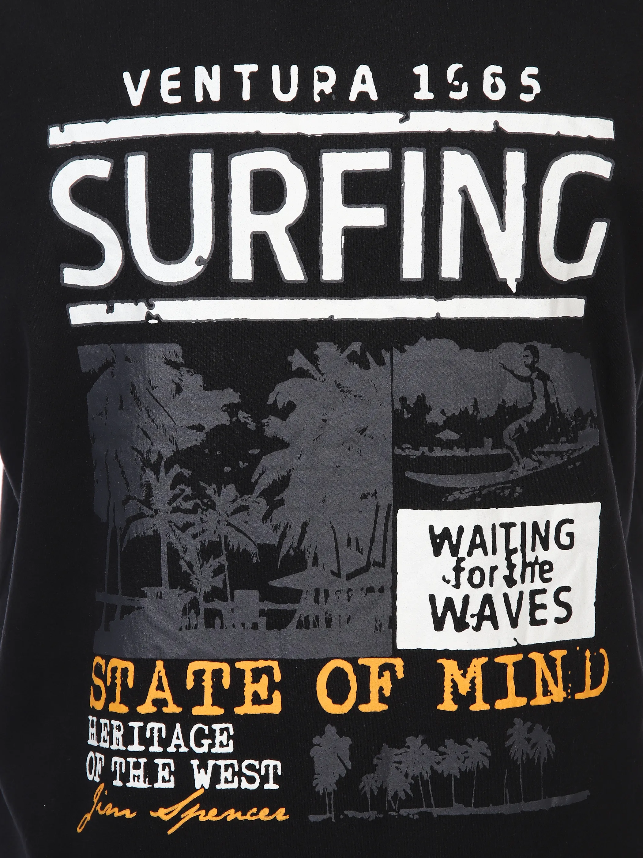 Jim Spencer He. Muscleshirt Druck peach Schwarz 894404 BLACK 3