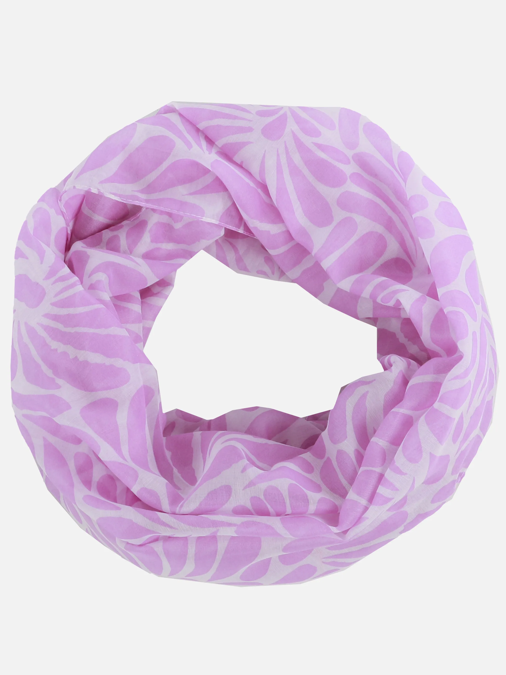 Sure Da-Loopschal m. Blätter Druck Lila 906510 OFFWHITE/F 1