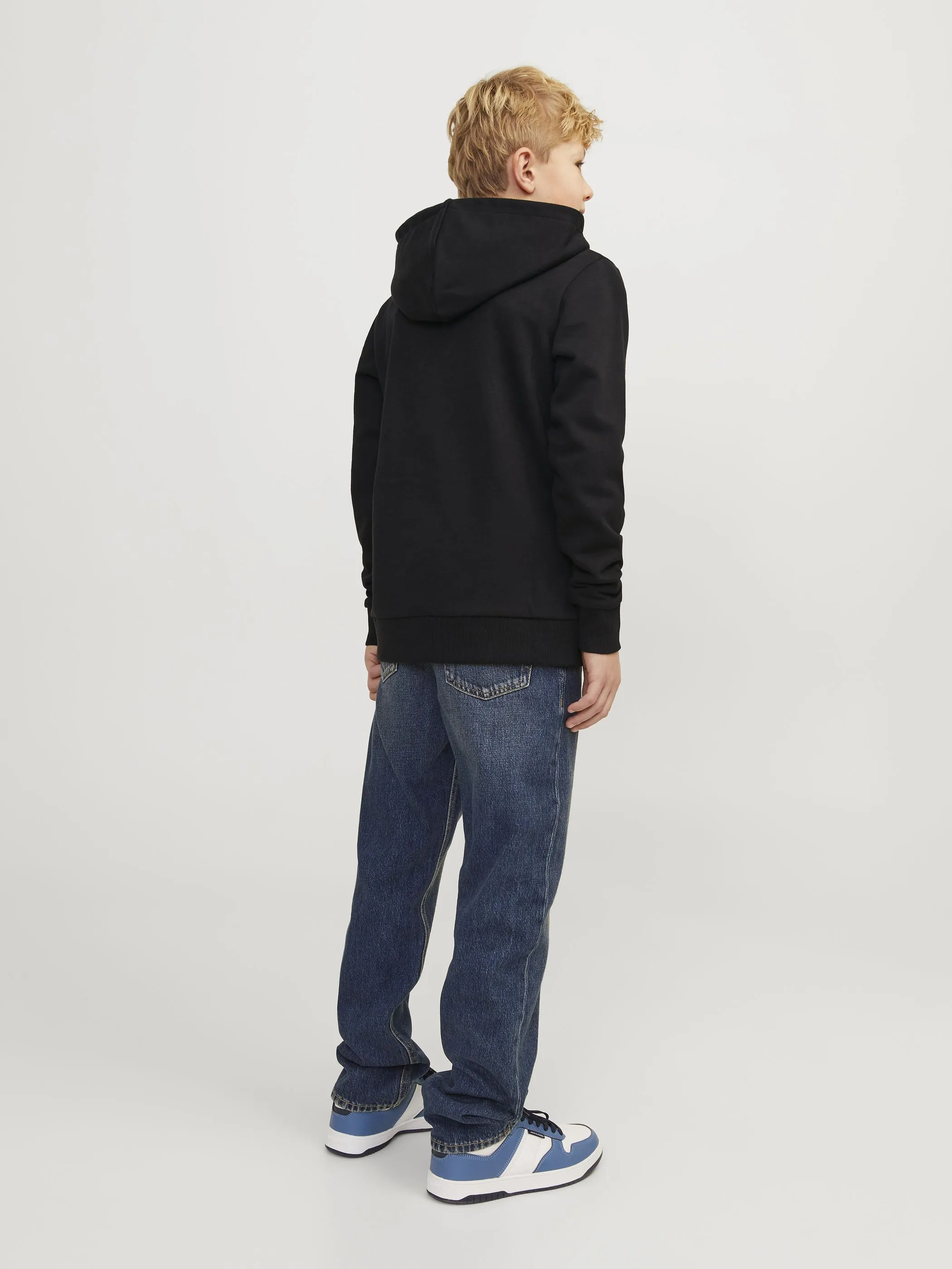 Jack&Jones Junior 12259564 JJECALEB VARSITY SWEA Schwarz 914217 178012001 2