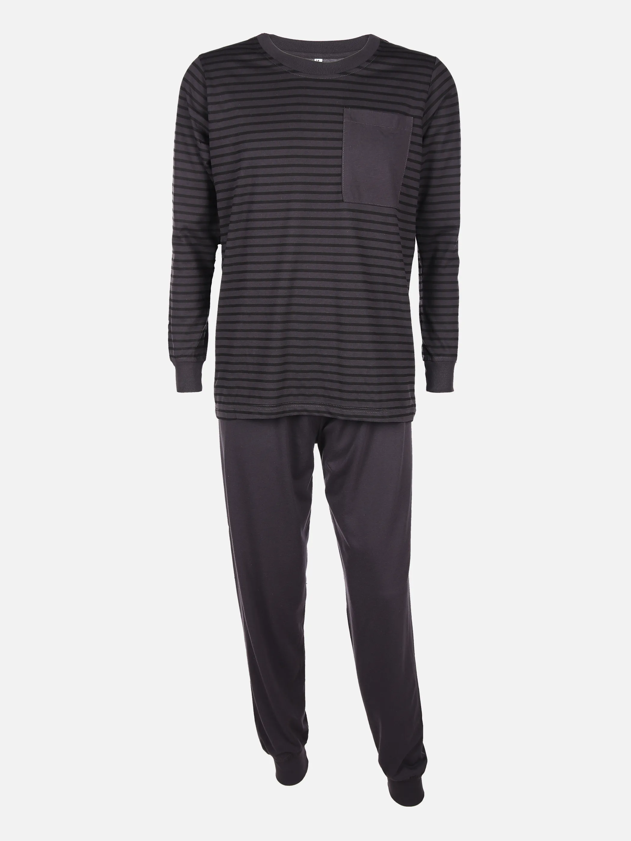 Sergio Maldini He-Schlafanzug - gestreift Grau 840789 GRAU/ANTHR 1