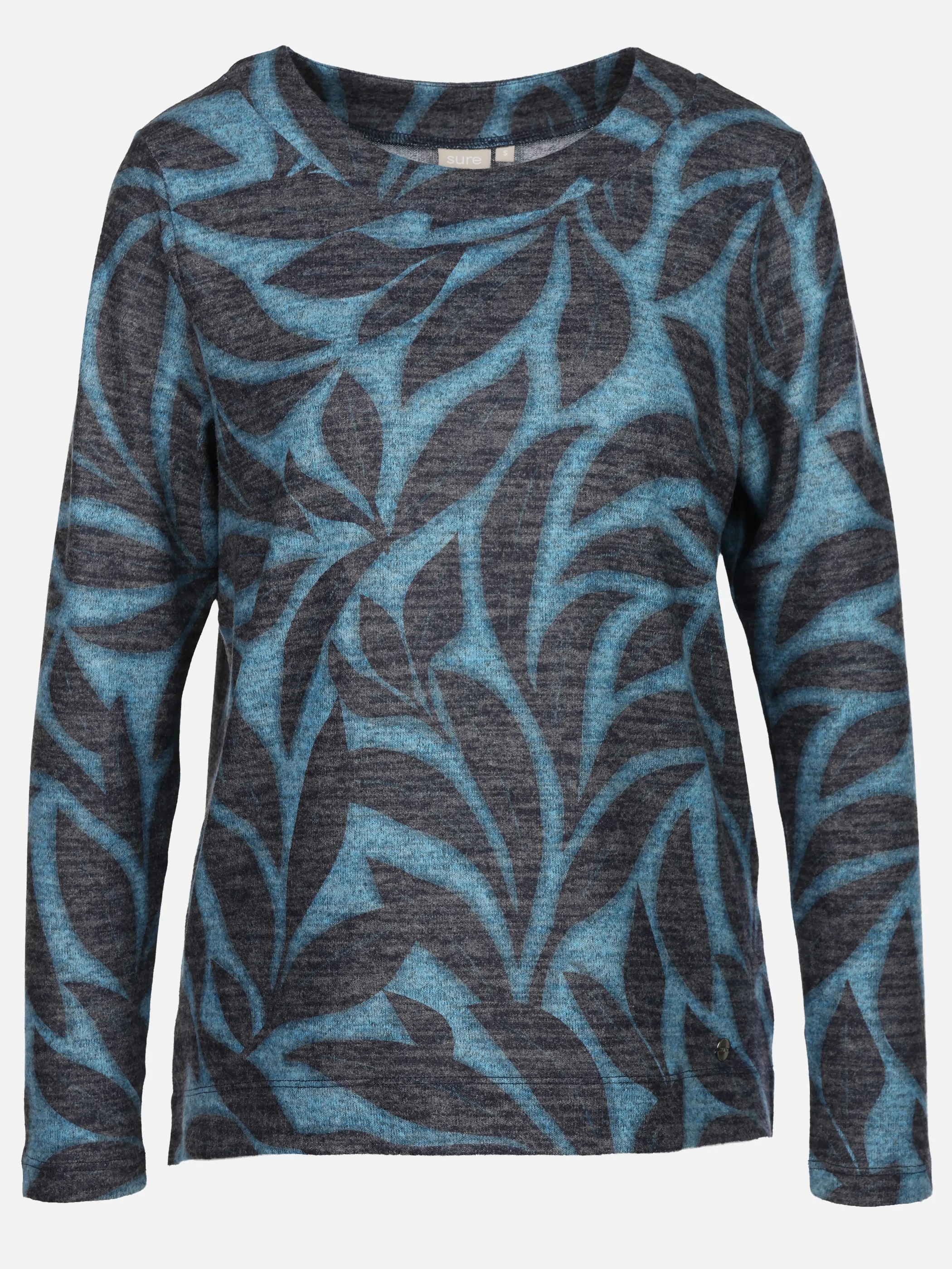 Sure Da-Flausch-Shirt m. Belegkragen Blau 933248 BLAU 1