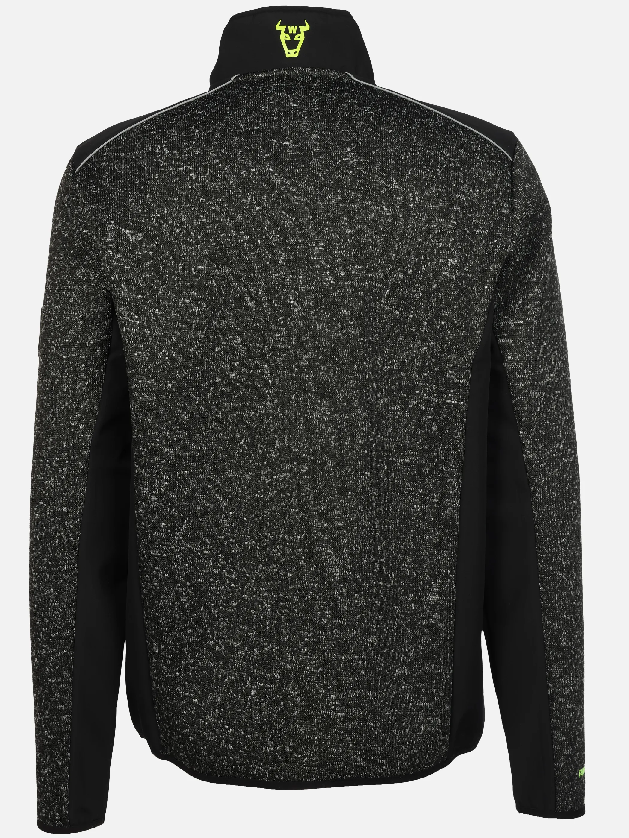 Worker He. Strickfleecejacke neon Schwarz 929263 BLACK MEL 2