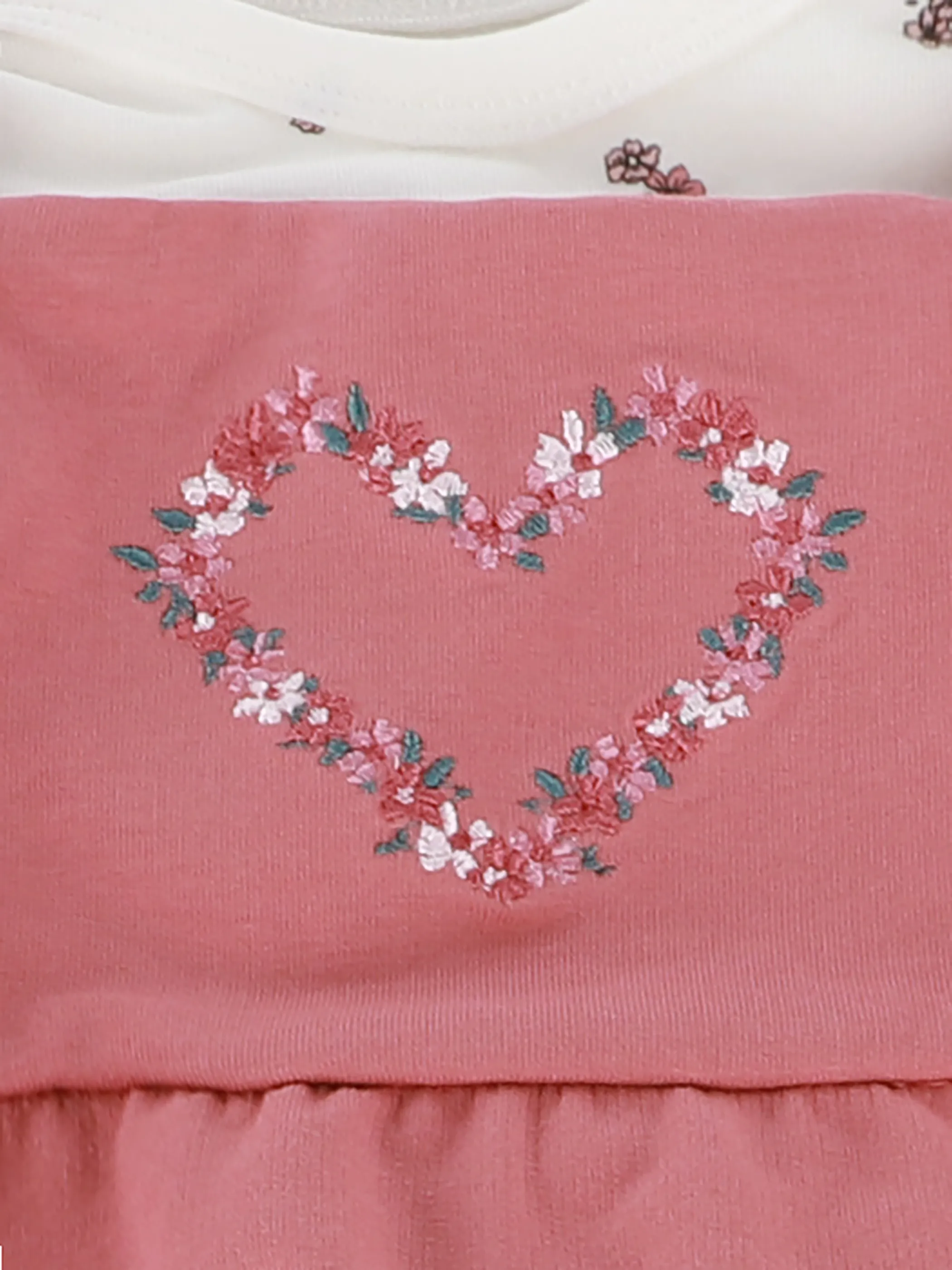 Bubble Gum BM Romper-Set Body mit AOP; Romper mit Herz Appli Rosa 921545 RA 3