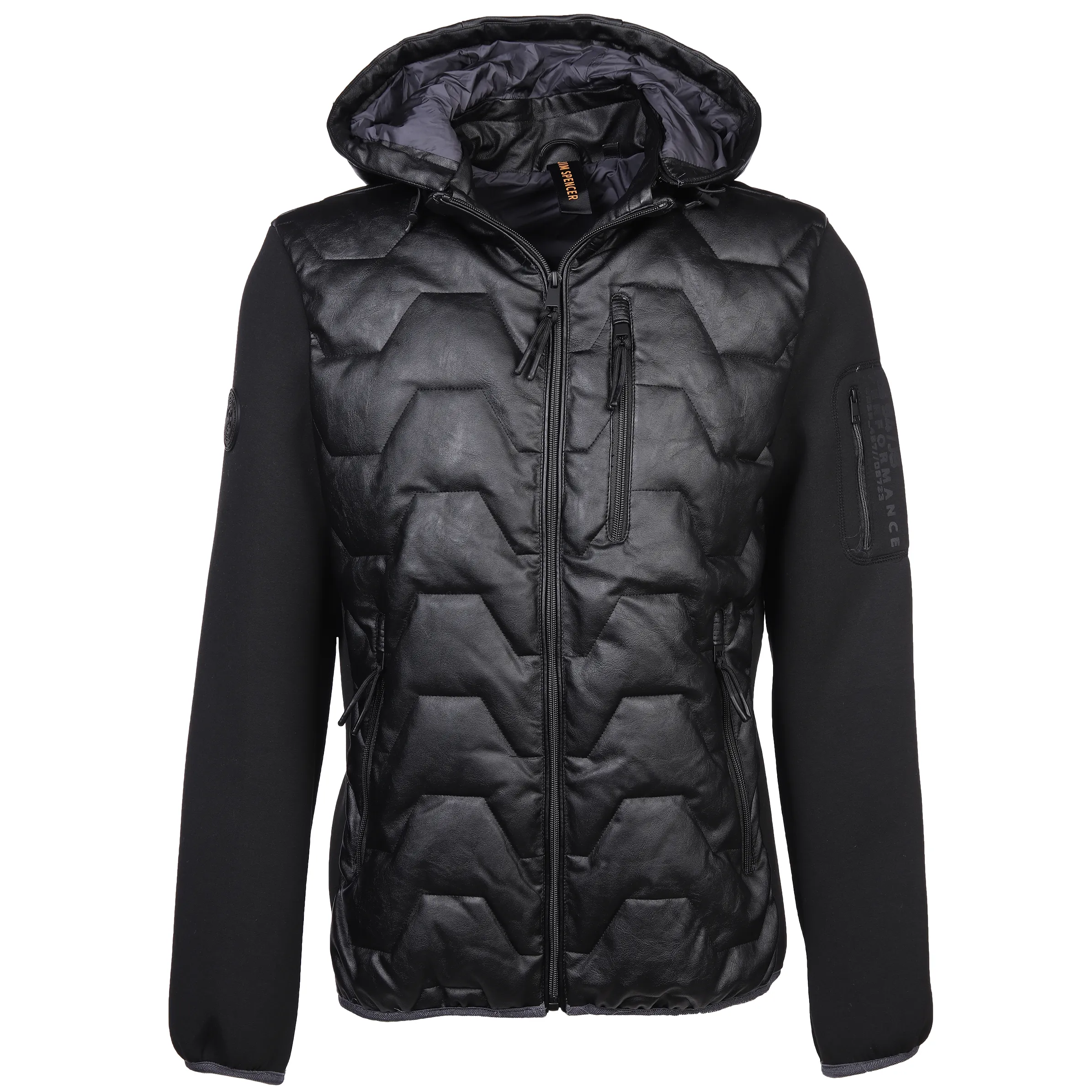 Jim Spencer He. Steppjacke Kapuze scuba Schwarz 880507 SCHWARZ 1
