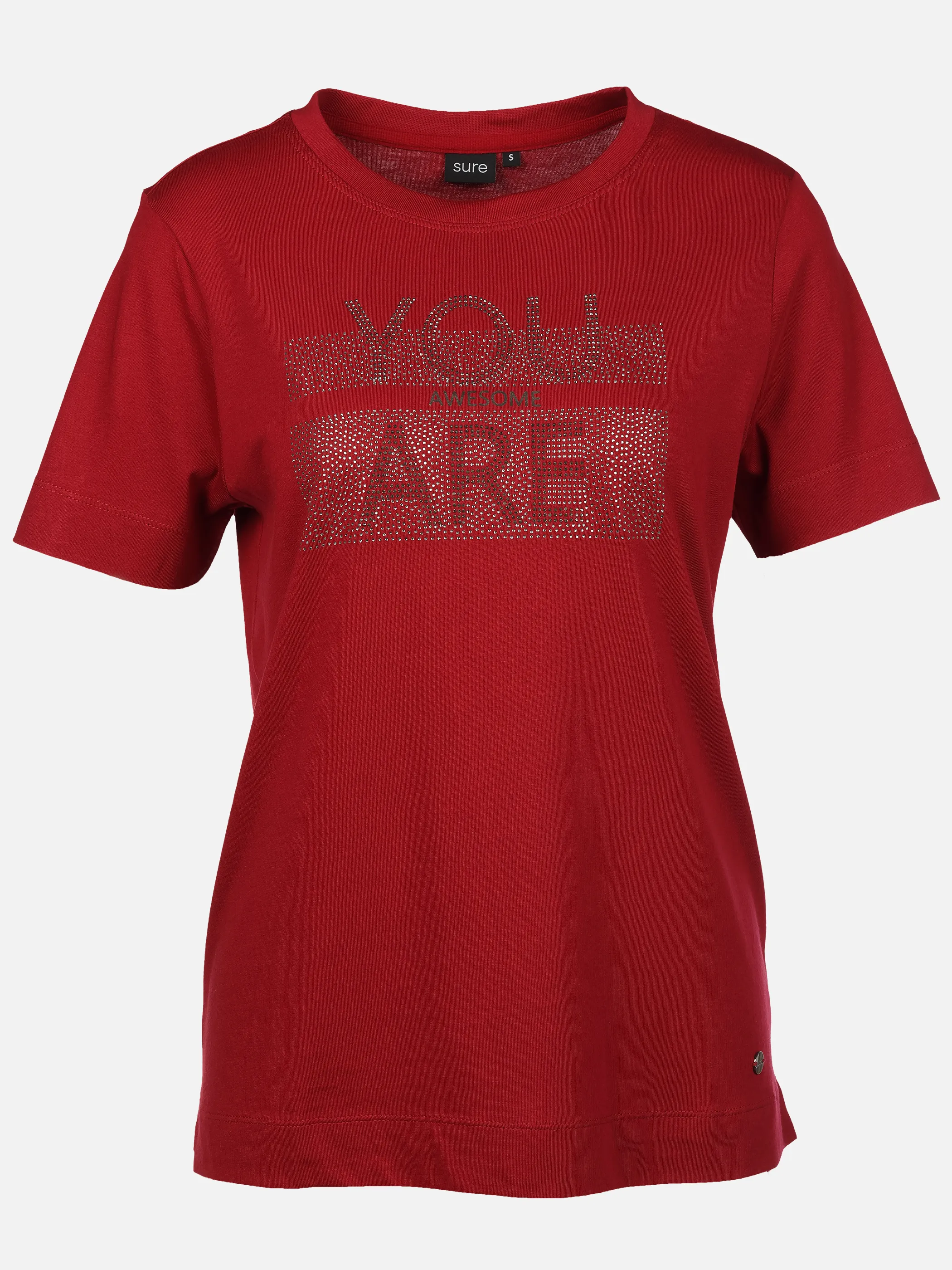 Sure Da-T-Shirt m. Straß Rot 926283 RHUBARB 1
