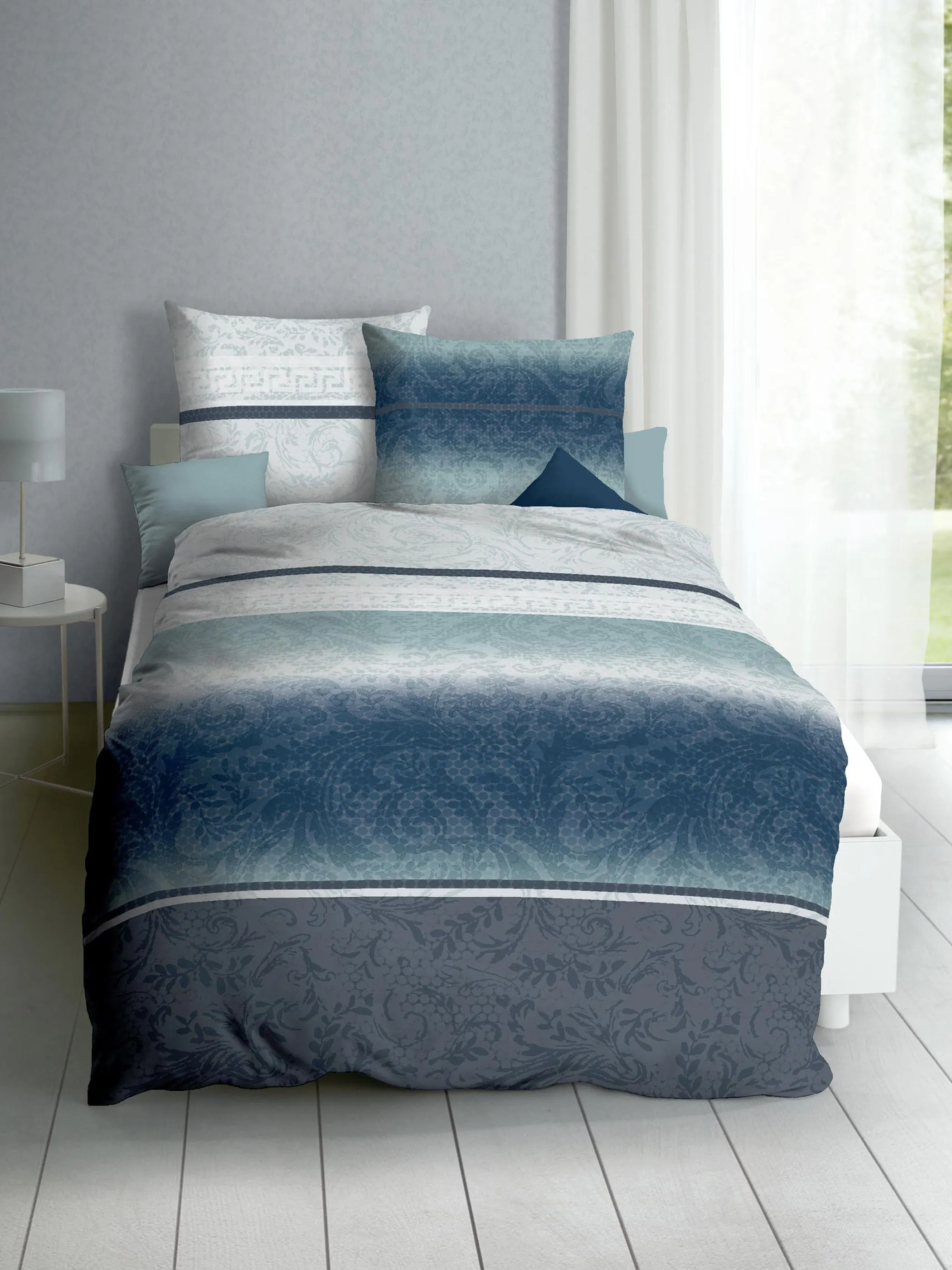 Kaeppel Design Biberbettwäsche Adonia 135x200 Grün 859430 MINT 1