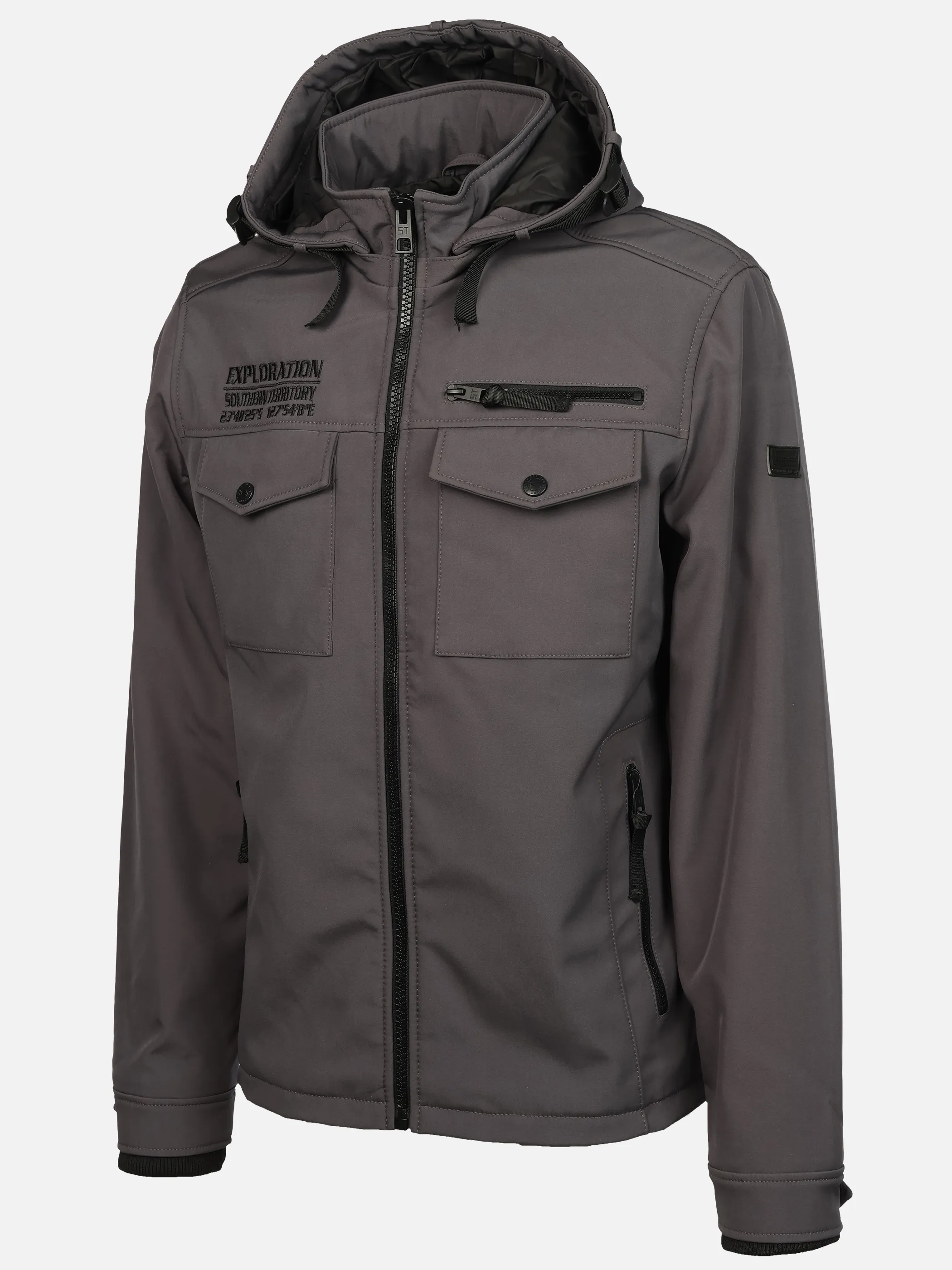 Southern Territory He. Softshelljacke Cargotaschen Grau 929487 GREY 3