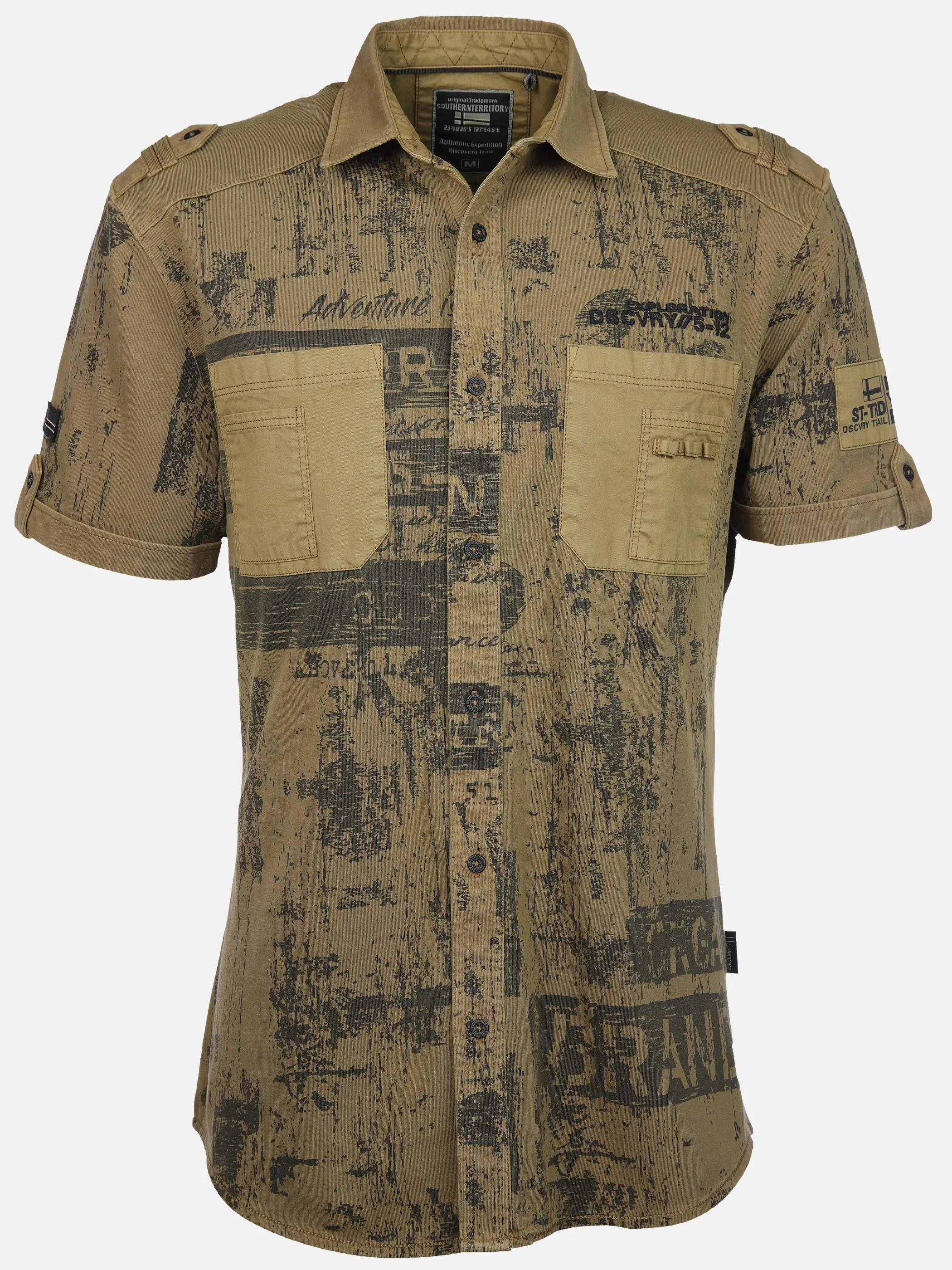 Southern Territory He. Jerseyhemd 1/2 Arm allover Beige 906585 BE 1 Southern Territory He. Jerseyhemd 1/2 Arm allover Beige 906585 BE 1