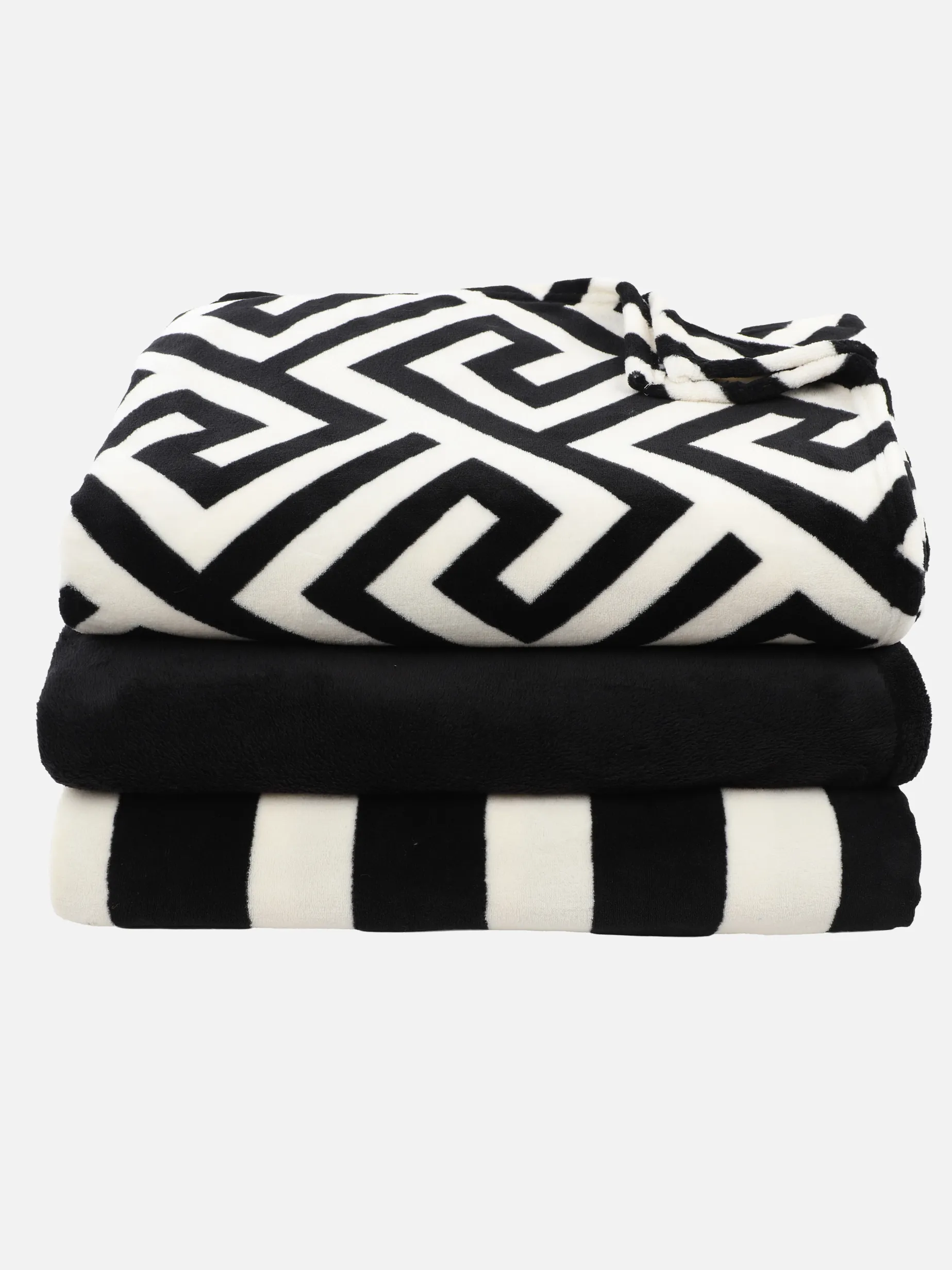 Dream House Flanell Wohndecke 150x200 Schwarz 929578 MUSTER 3