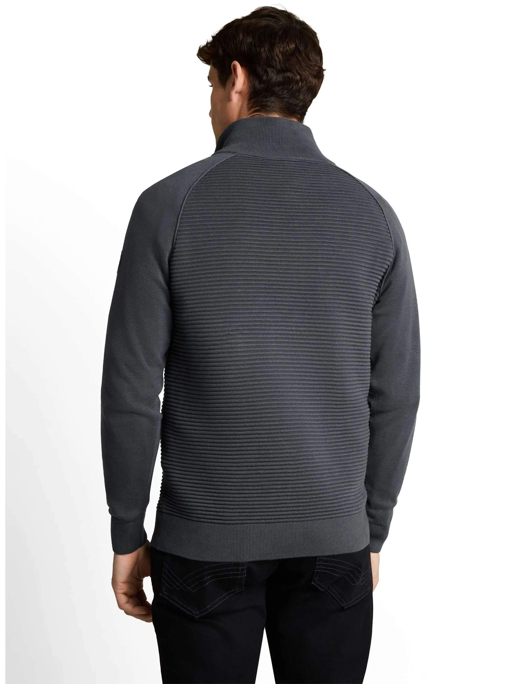 Tom Tailor 1052236 minimal structured troyer knit Grün 934265 14406 2