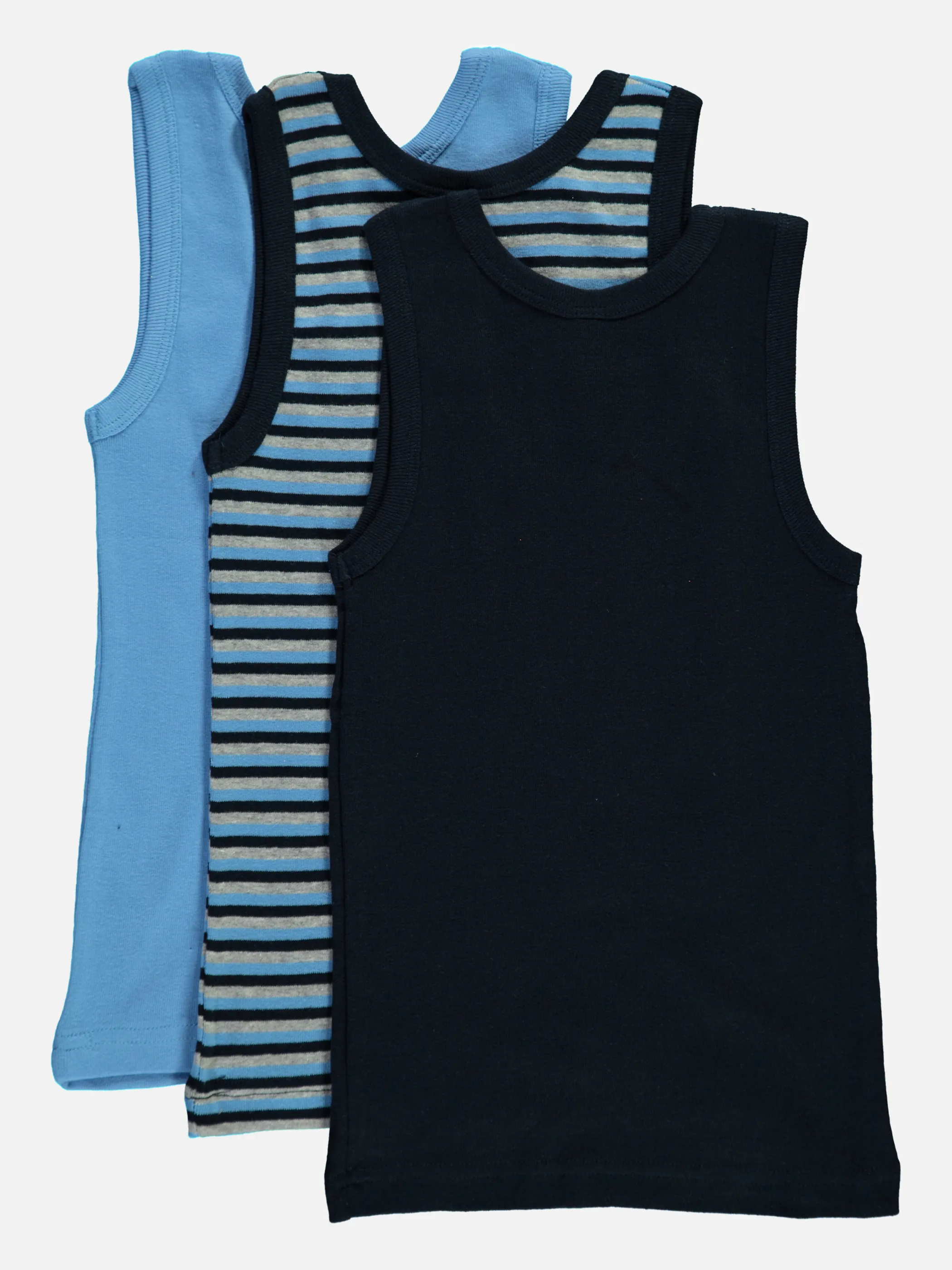 Stop + Go Kn-Unterhemd 3er Pack Blau 798109 BLAU 2 Stop + Go Kn-Unterhemd 3er Pack Blau 798109 BLAU 2