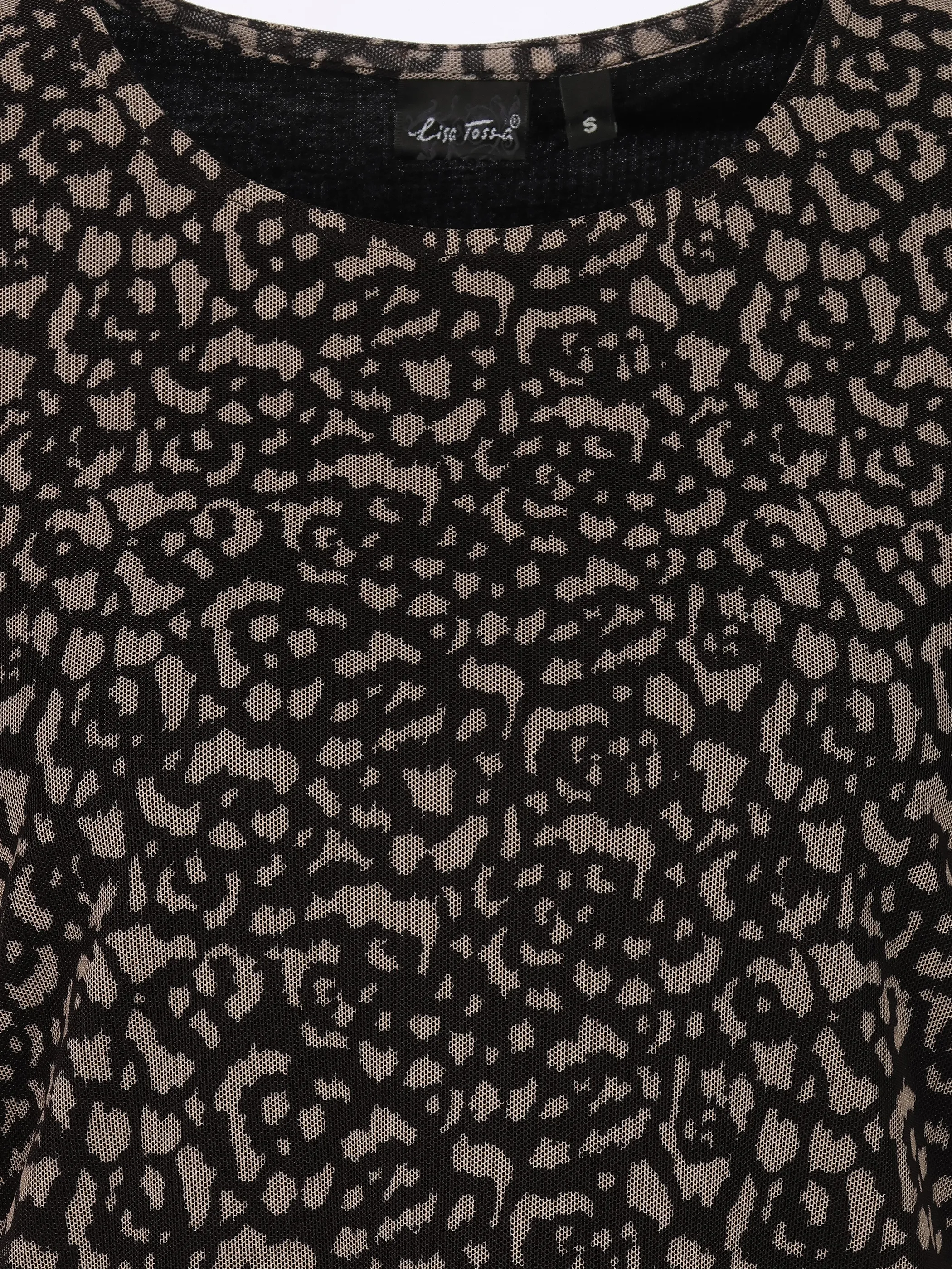 Lisa Tossa Da.-Mesh-Print Shirt Schwarz 926664 BLACK 3