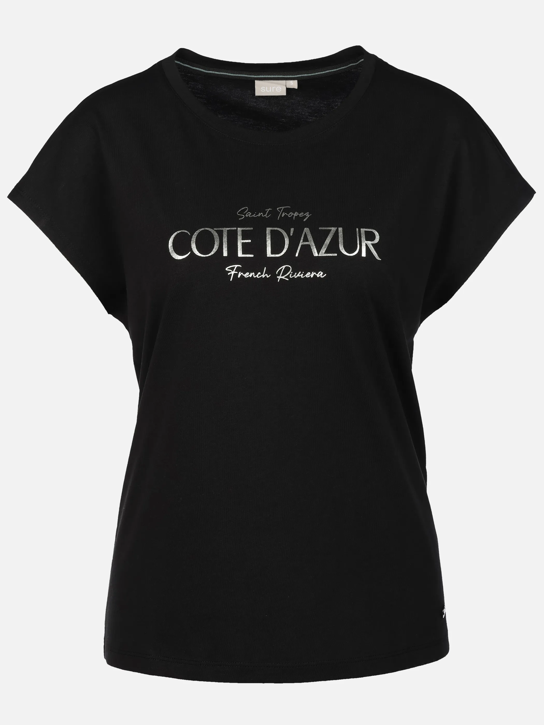 Sure Da-Printshirt m. Folienprint Schwarz 925010 BLACK 1