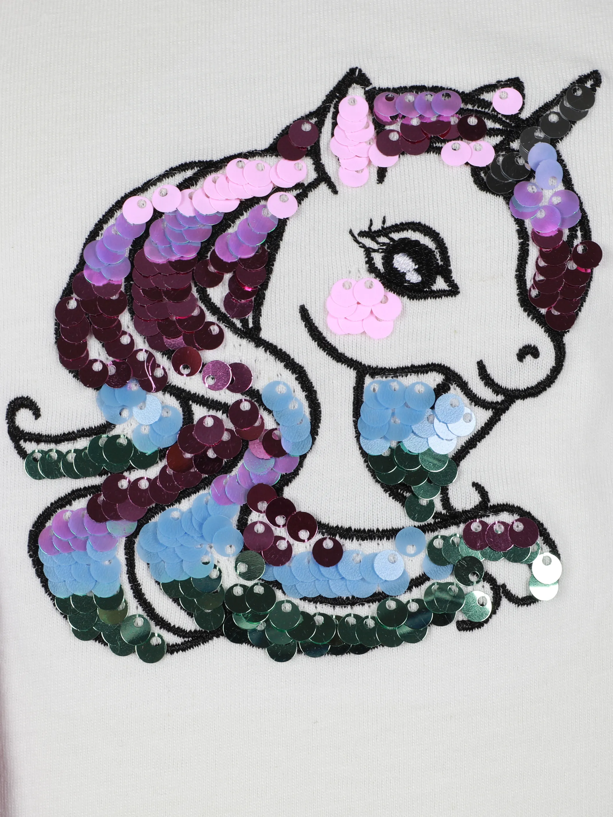 One Way MG Set T-shirt Einhorn Motiv u.  Cadigan in rosa Rosa 921604 RO 3